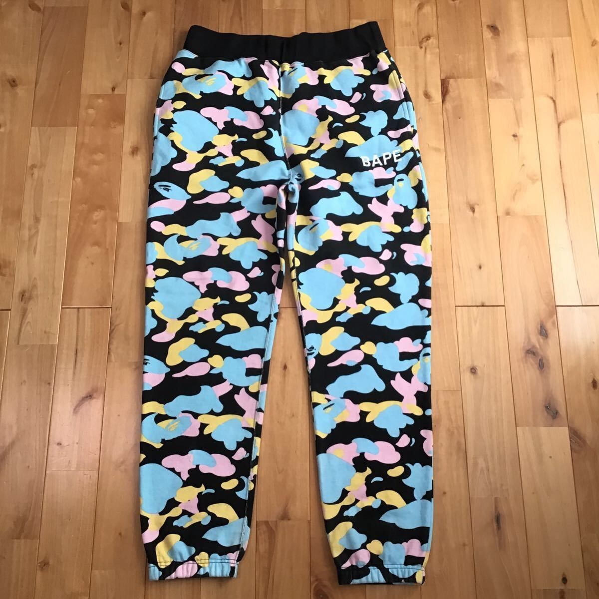 image of Bape Multi Camo Sweat Pants Cotton Candy Camo Ape ★Size L in Black, Men's (Size 34)