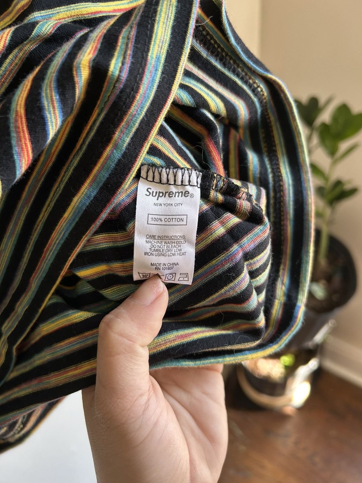 Supreme Supreme Static Stripe Tee SS18 Size US M / EU 48-50 / 2 - 6 Thumbnail