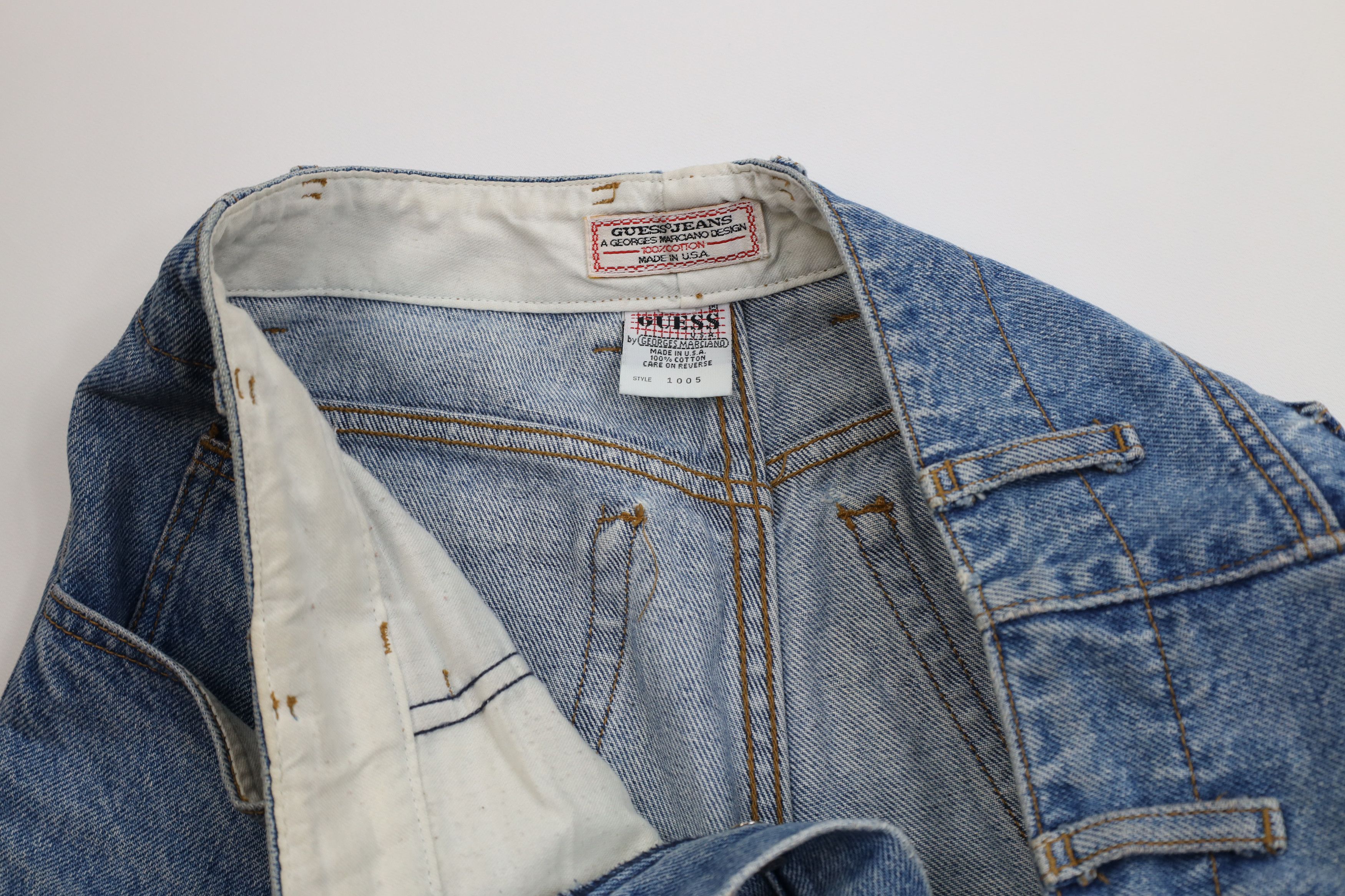 Guess Vintage 90s Guess Fly Tapered Leg Denim Jeans Blue USA Size US 30 / EU 46 - 9 Thumbnail