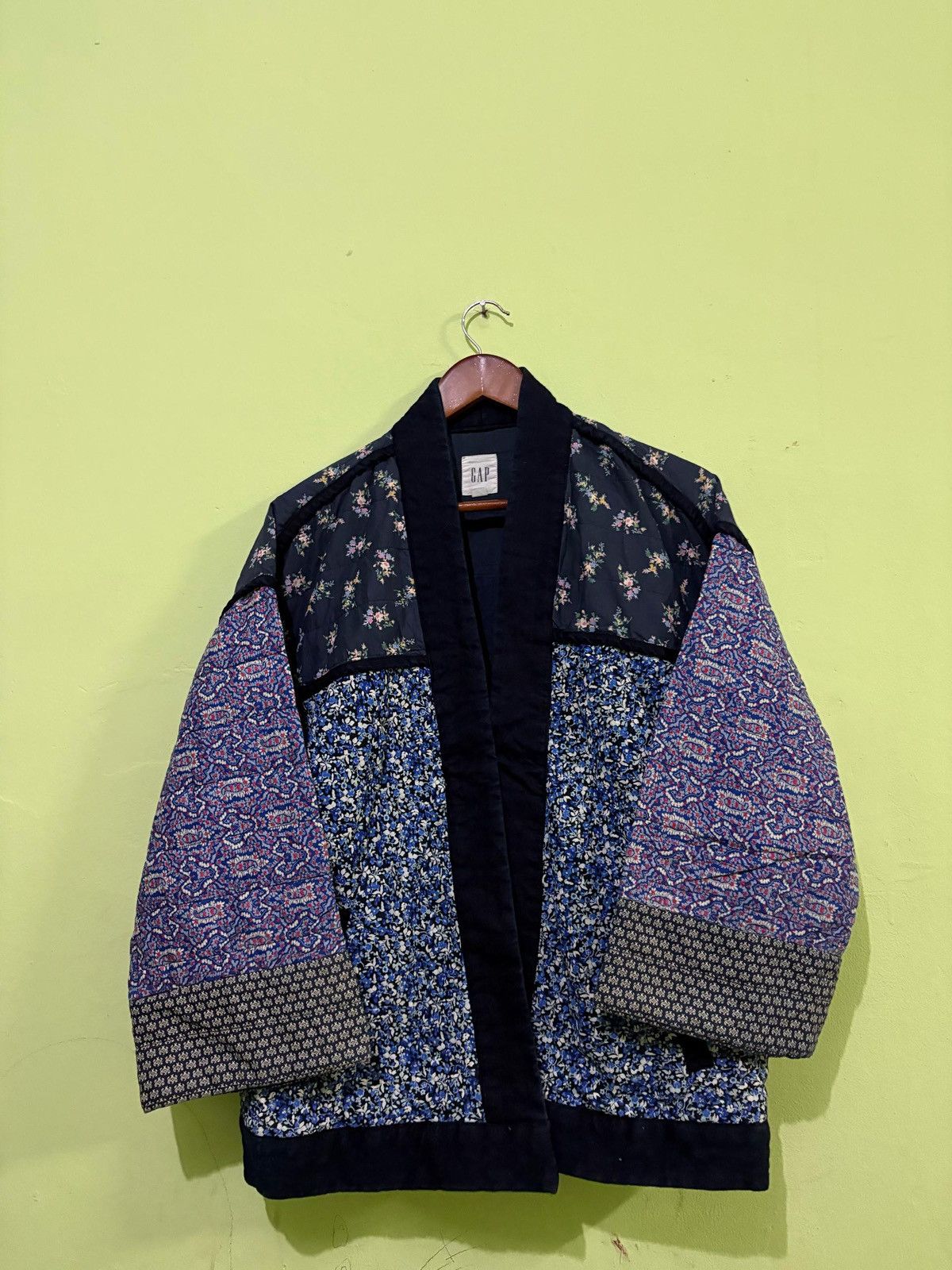 Rare GAP Noragi Kimono Jacket Patchwork Design Floral