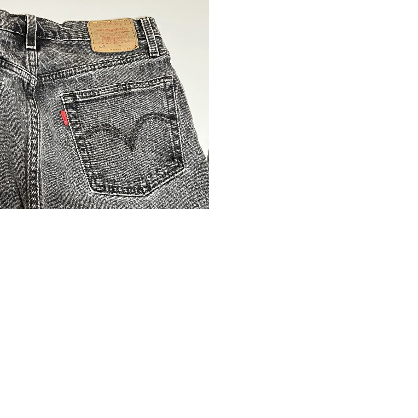 Levi's Levi's Premium 501 Jeans Womens Slim High Rise 27x27 Gray Denim Pocket Logo 5-Pocket Jeans Retro Vintage Style Mens? Size 27" / US 4 / IT 40 - 9 Thumbnail
