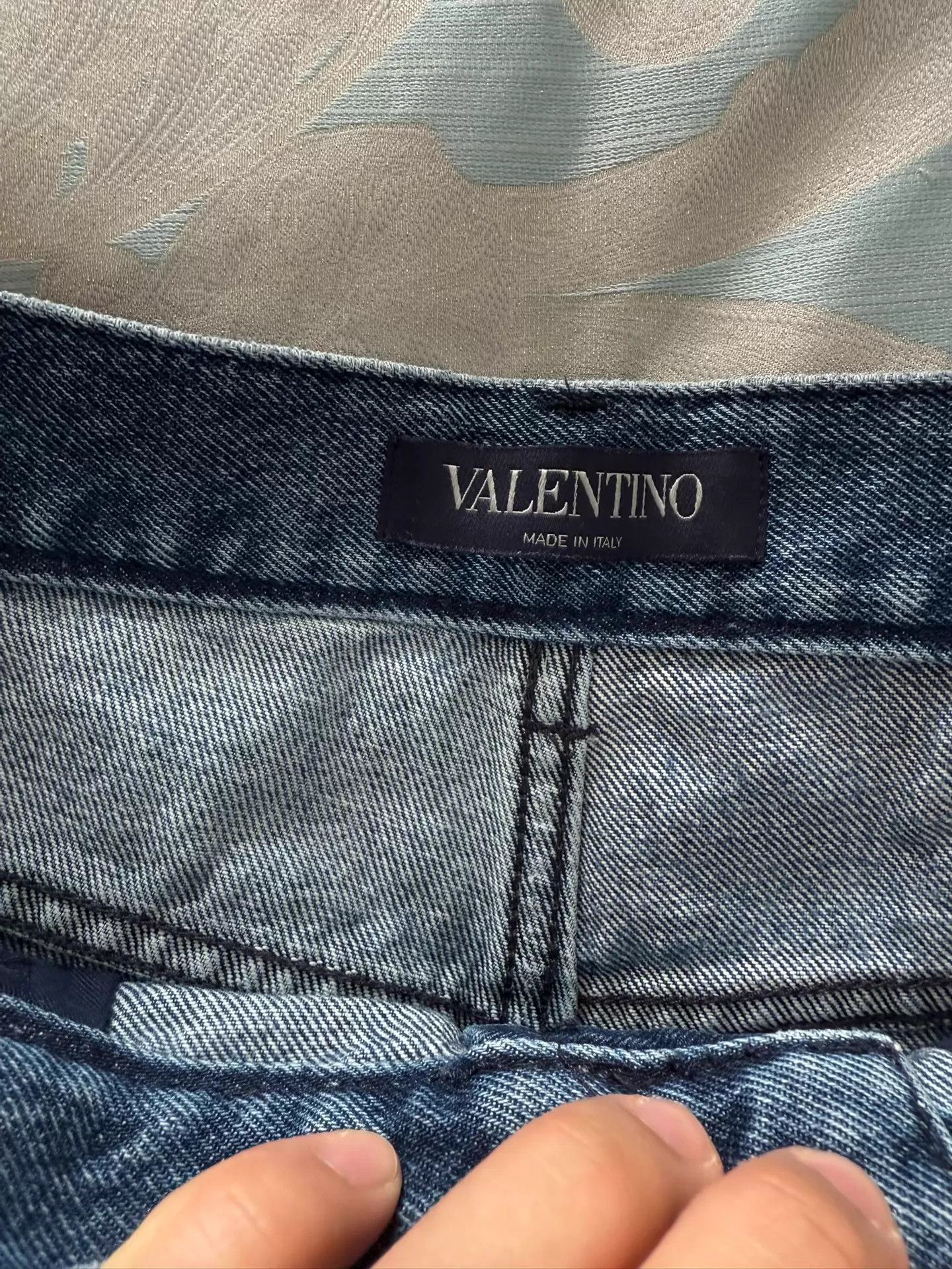 Valentino Valentino Men's Color Blocked Straight Jeans 33 Size US 33 - 4 Thumbnail