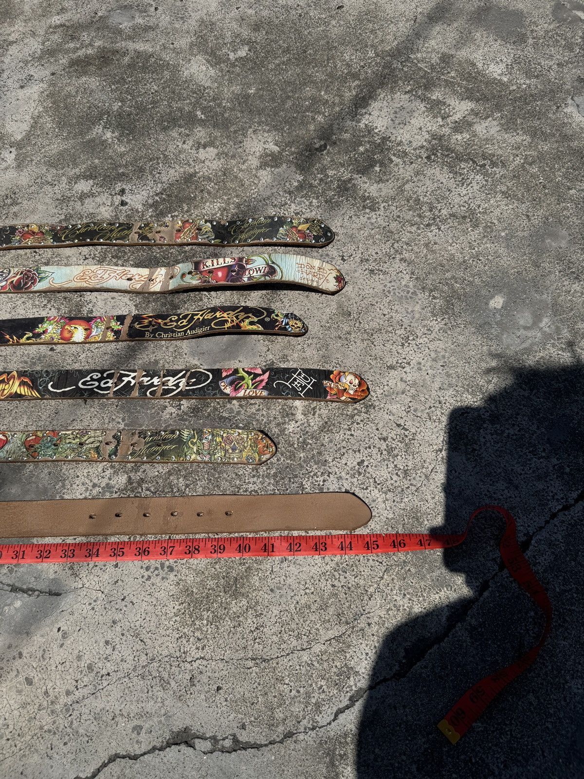 Ed Hardy × Vintage Ed Hardy X Christian Audigier Tattoo Art Leather Belts Size ONE SIZE - 17 Thumbnail