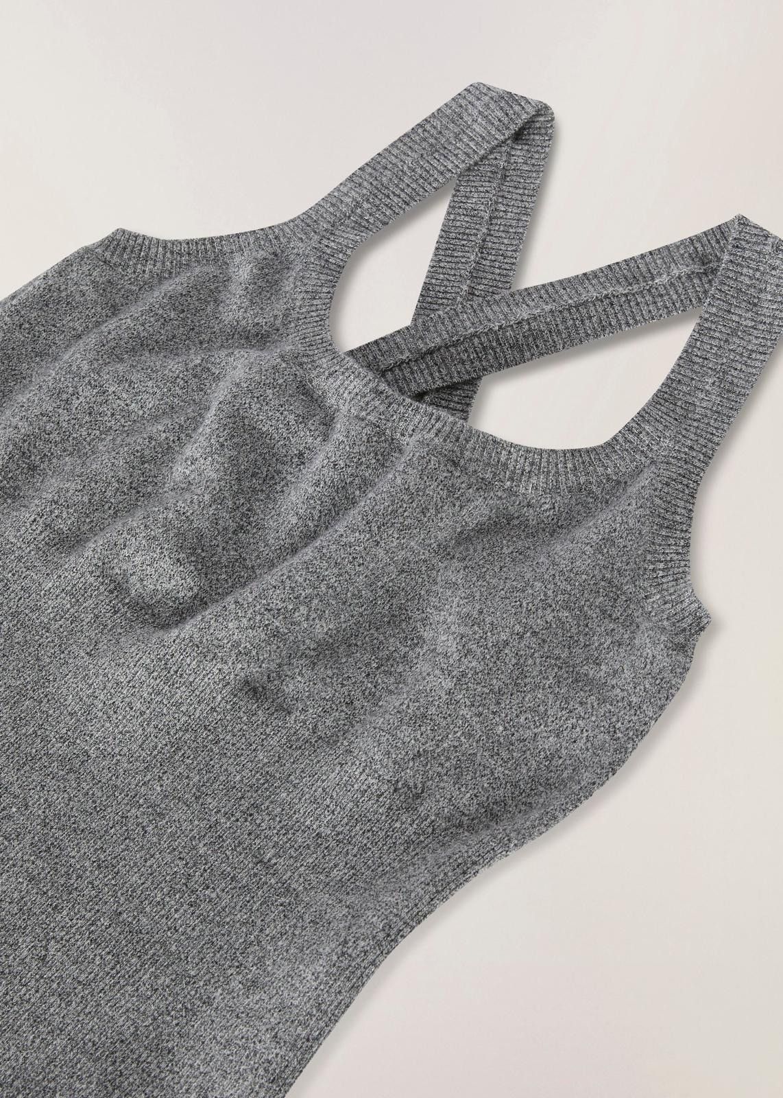 Loro Piana o1srvl11e1024 Cocooning Crossed Straps Tank Top in Grey Size XXL / US 16-18 / IT 52-54 - 3 Thumbnail