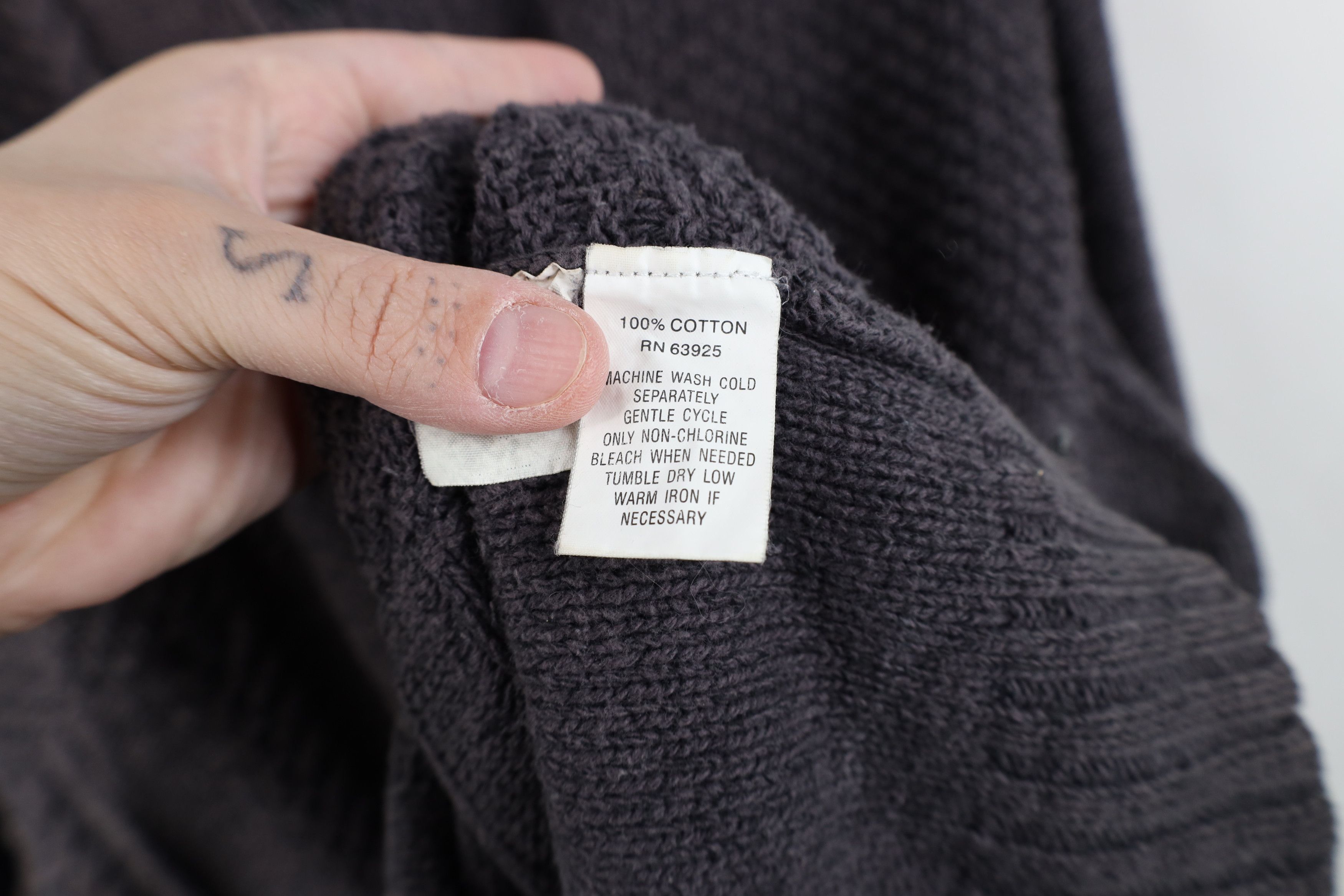 Vintage Buckle BKE Chunky Fisherman Cable Knit Henley Sweater Gray Size US XXL / EU 58 / 5 - 12 Thumbnail