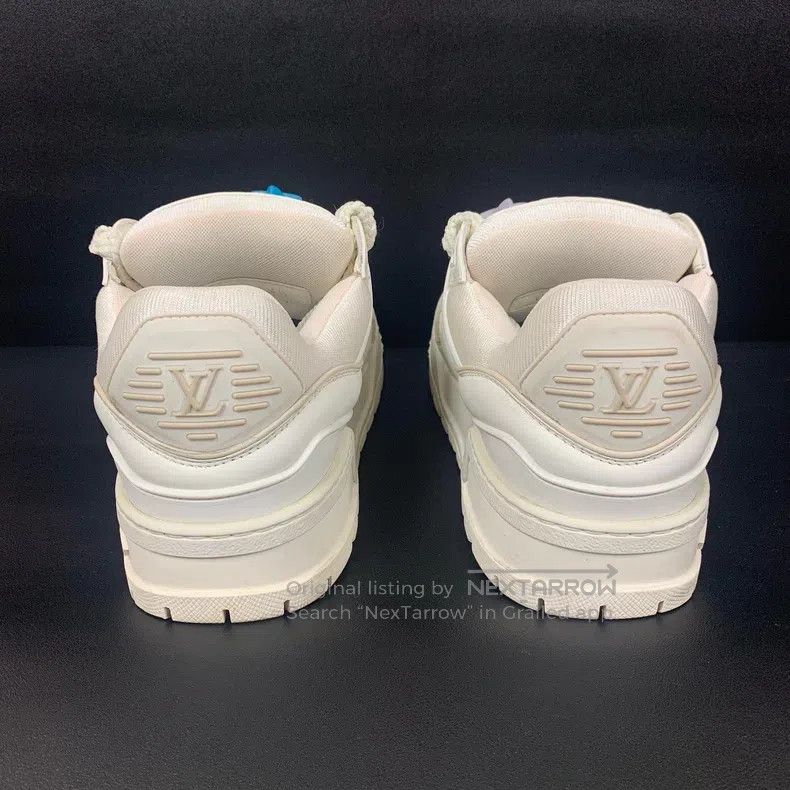 Louis Vuitton Louis Vuitton Trainer White Fat Ding Low Top Slippers Size US 6.5 / EU 39-40 - 4 Thumbnail