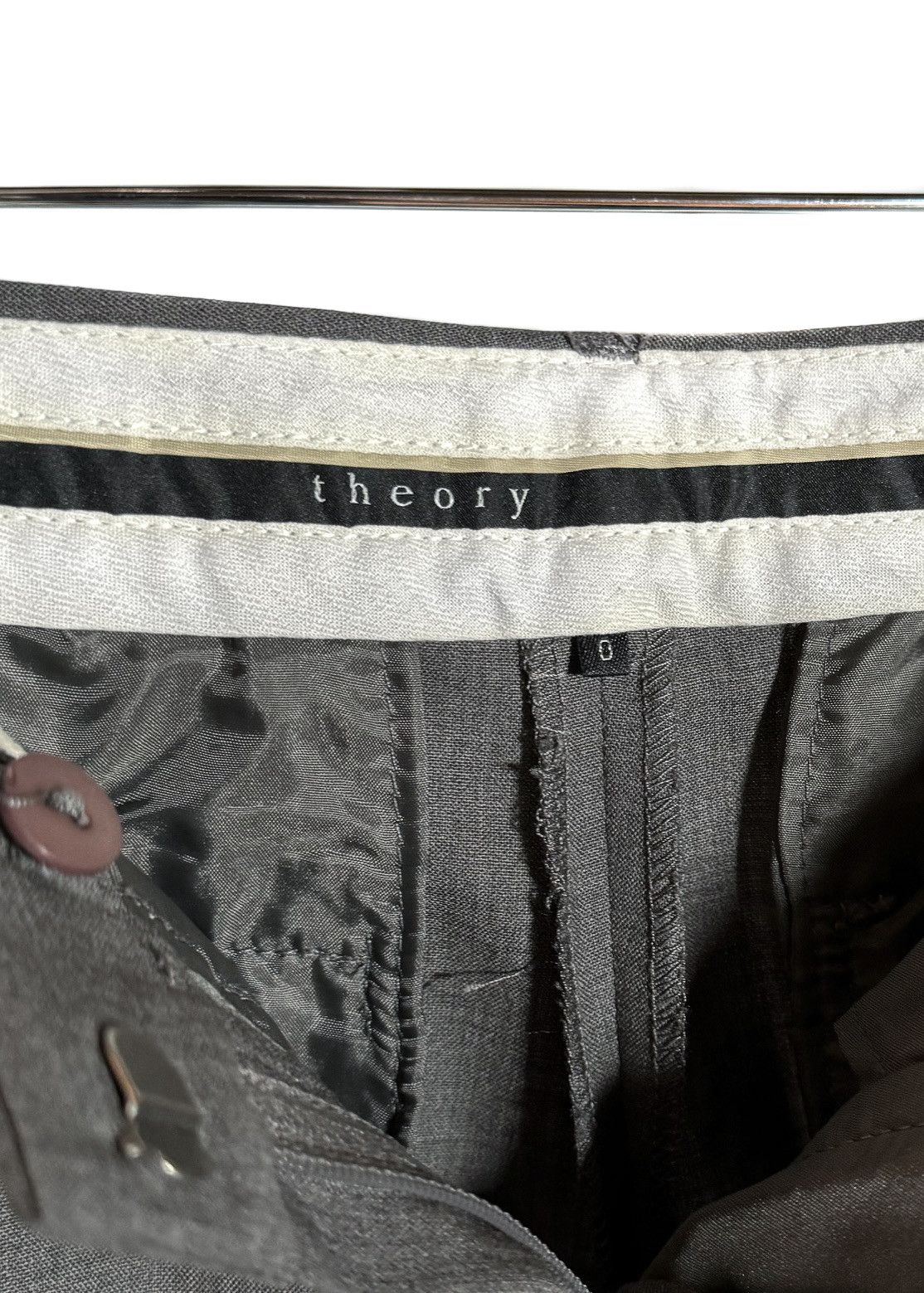 Theory Theory Grey Light Wool Classic Trousers Size 25" / US 0 / IT 36 - 3 Thumbnail