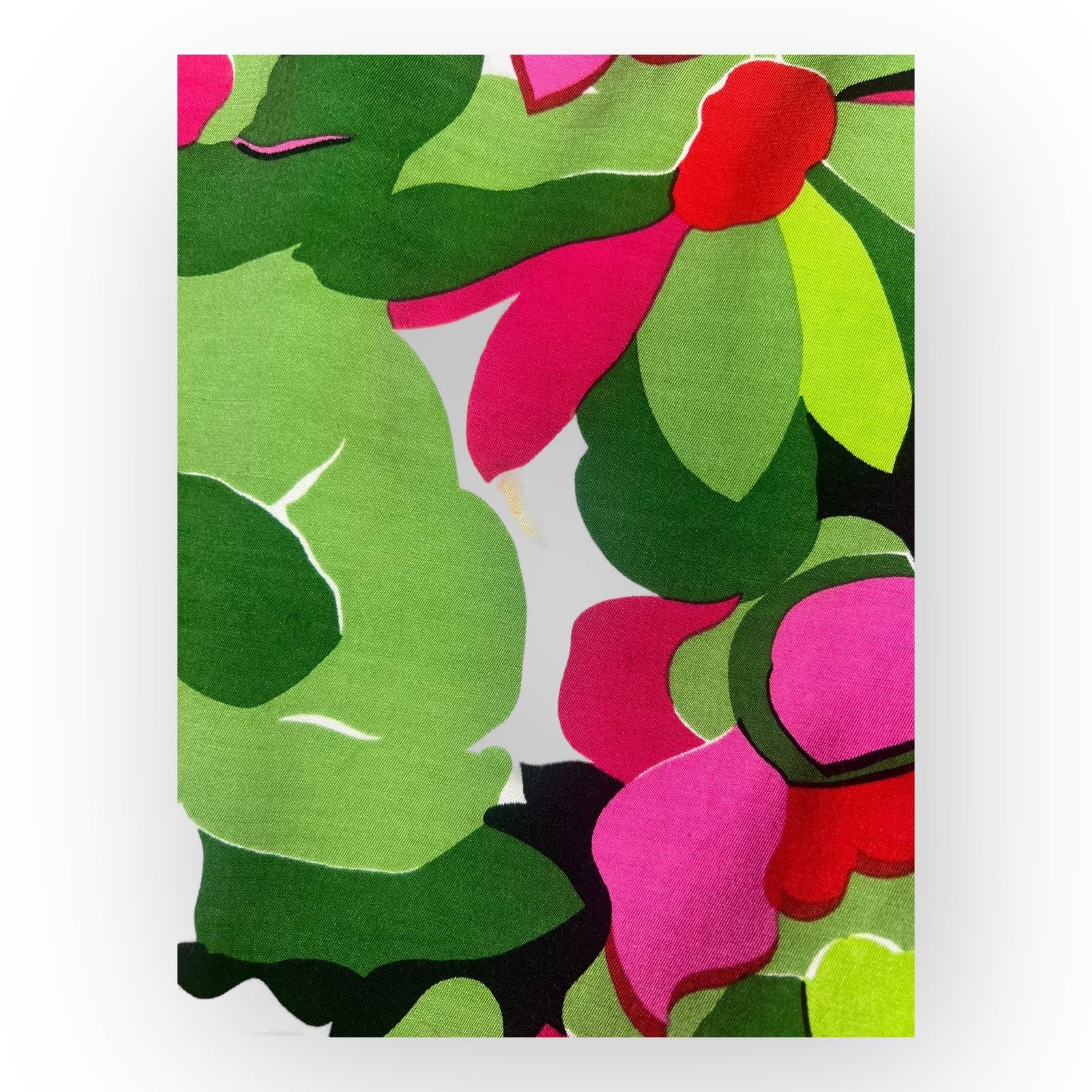 Vintage Talbots Vintage Pink Green Floral Silk Straight Skirt - 90s Size 32" / US 10 / IT 46 - 3 Thumbnail