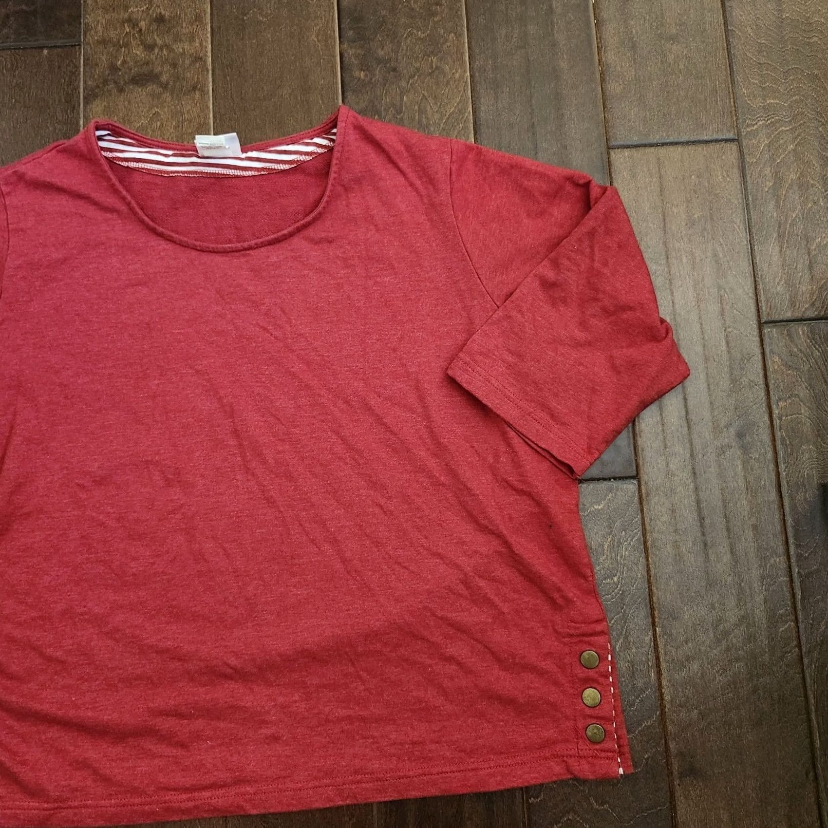 Vintage VINTAGE American Sweetheart Women's Red Heathered Blouse 3/4 Sleeve PXL Size XL / US 12-14 / IT 48-50 - 4 Thumbnail