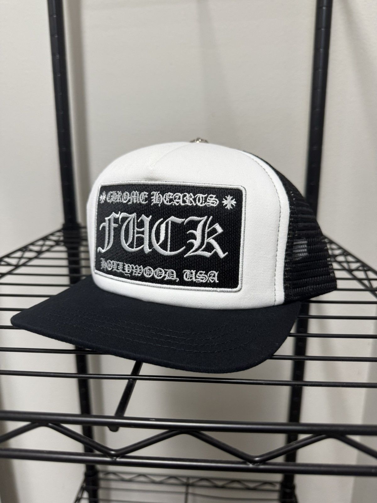 Chrome hearts FUCK trucker hat White