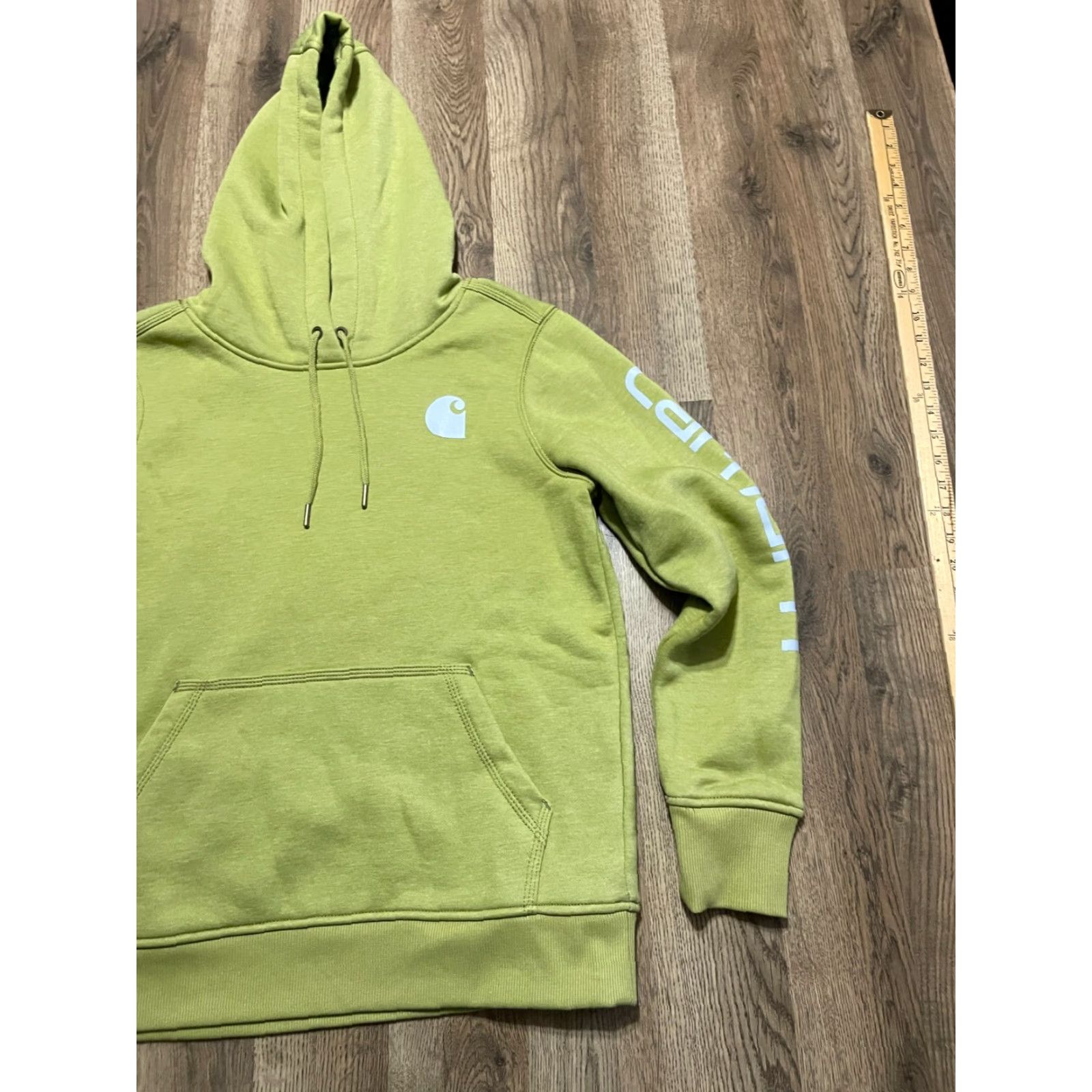 Carhartt Carhartt Hoodie Womens Size Small Green Pullover Relaxed Fit Drawstring Size S / US 4 / IT 40 - 4 Thumbnail