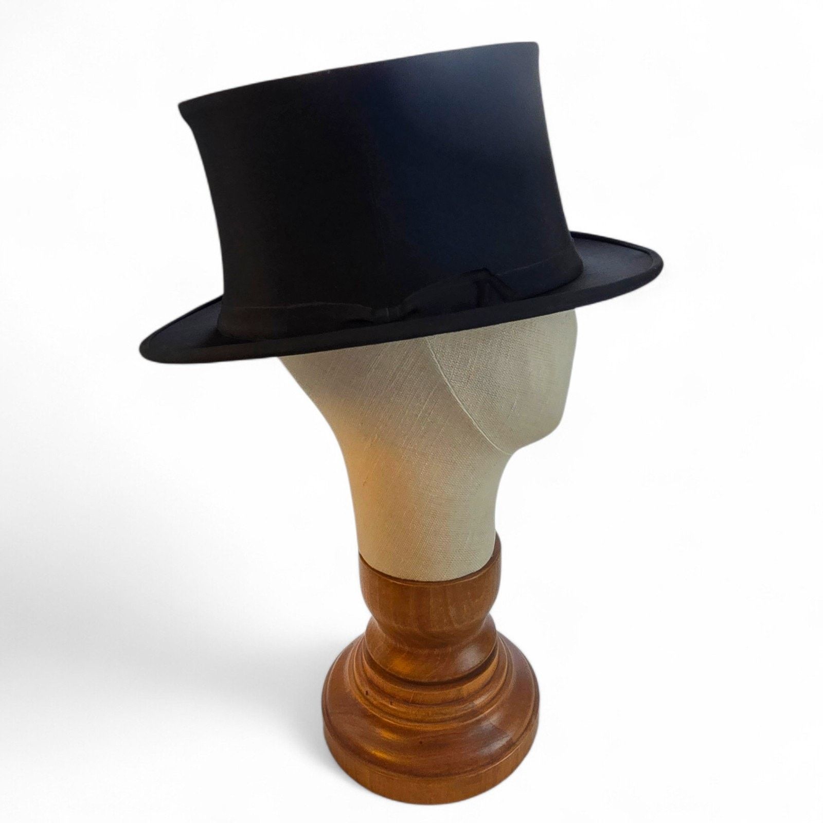 Other Higbee Co Vintage Collapsible Opera Top Hat Size 7 1/4 Oval Size ONE SIZE - 11 Thumbnail