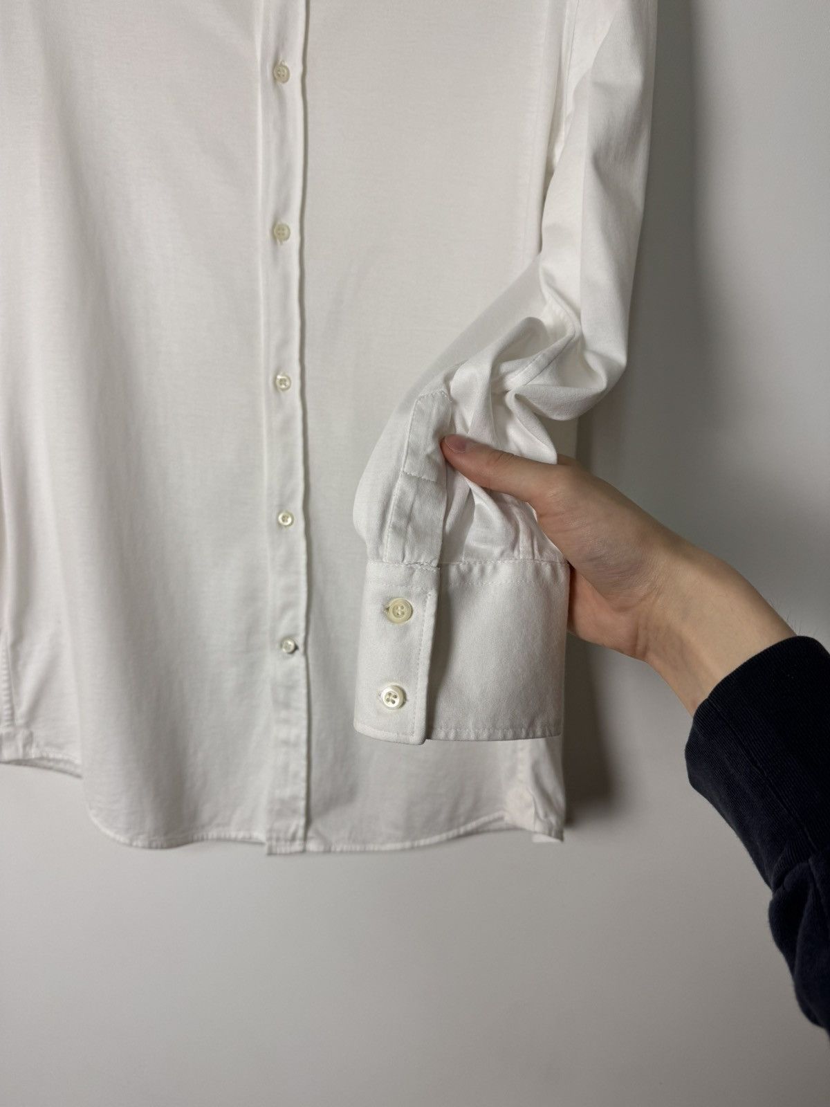 Brunello Cucinelli Brunello Cucinelli White Cotton Slim Fit Shirt Made in Italy Size US L / EU 52-54 / 3 - 5 Thumbnail