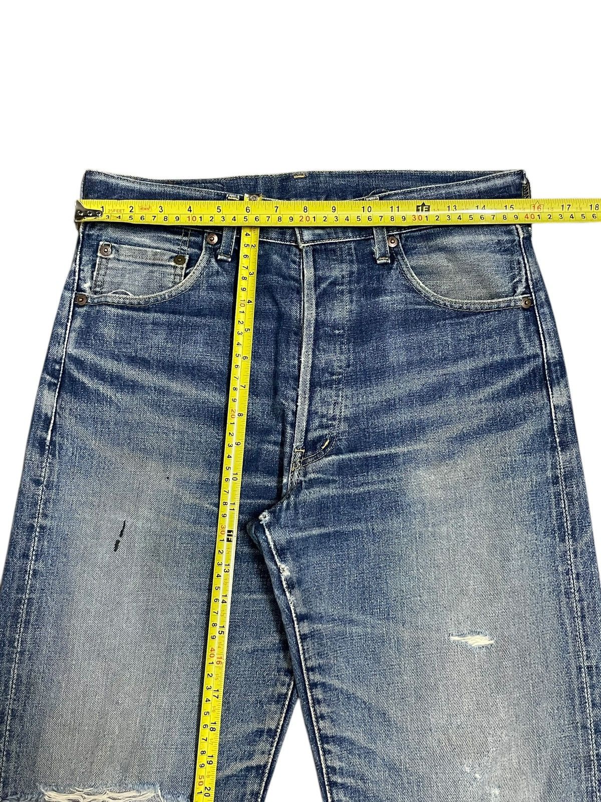 Levi's Vintage 80s Levi’s Big E Salvaged Distressed Cropped Jeans Size US 31 - 23 Thumbnail