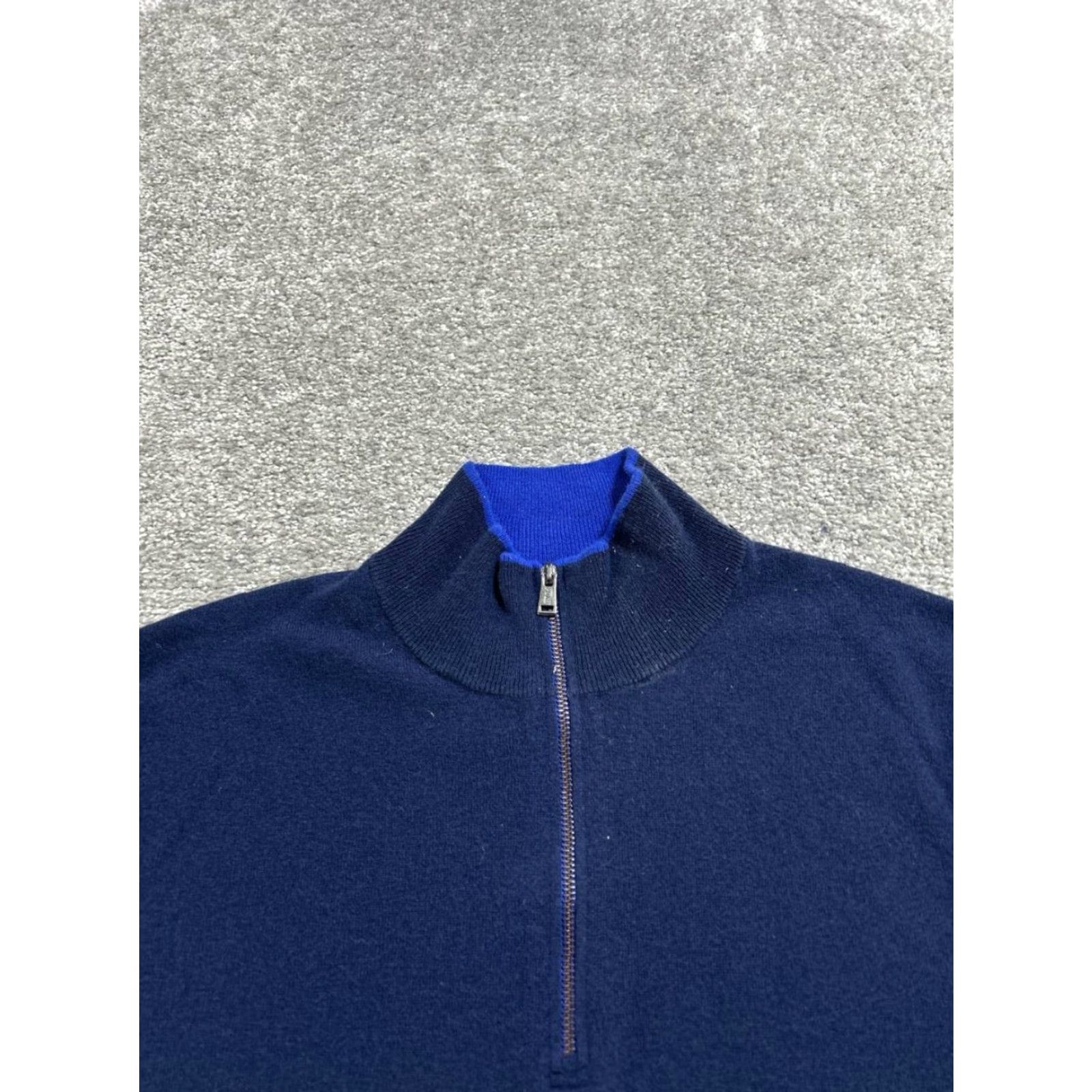 Polo Ralph Lauren Polo Ralph Lauren Golf Sweater Mens Large Blue Knit Washable Cashmere Mock Neck Size US L / EU 52-54 / 3 - 3 Thumbnail