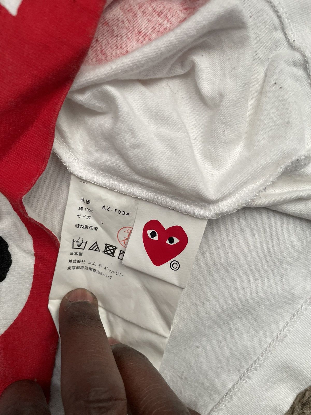 Comme des Garcons Comme des garcons red and white t-shirt Size US L / EU 52-54 / 3 - 5 Thumbnail