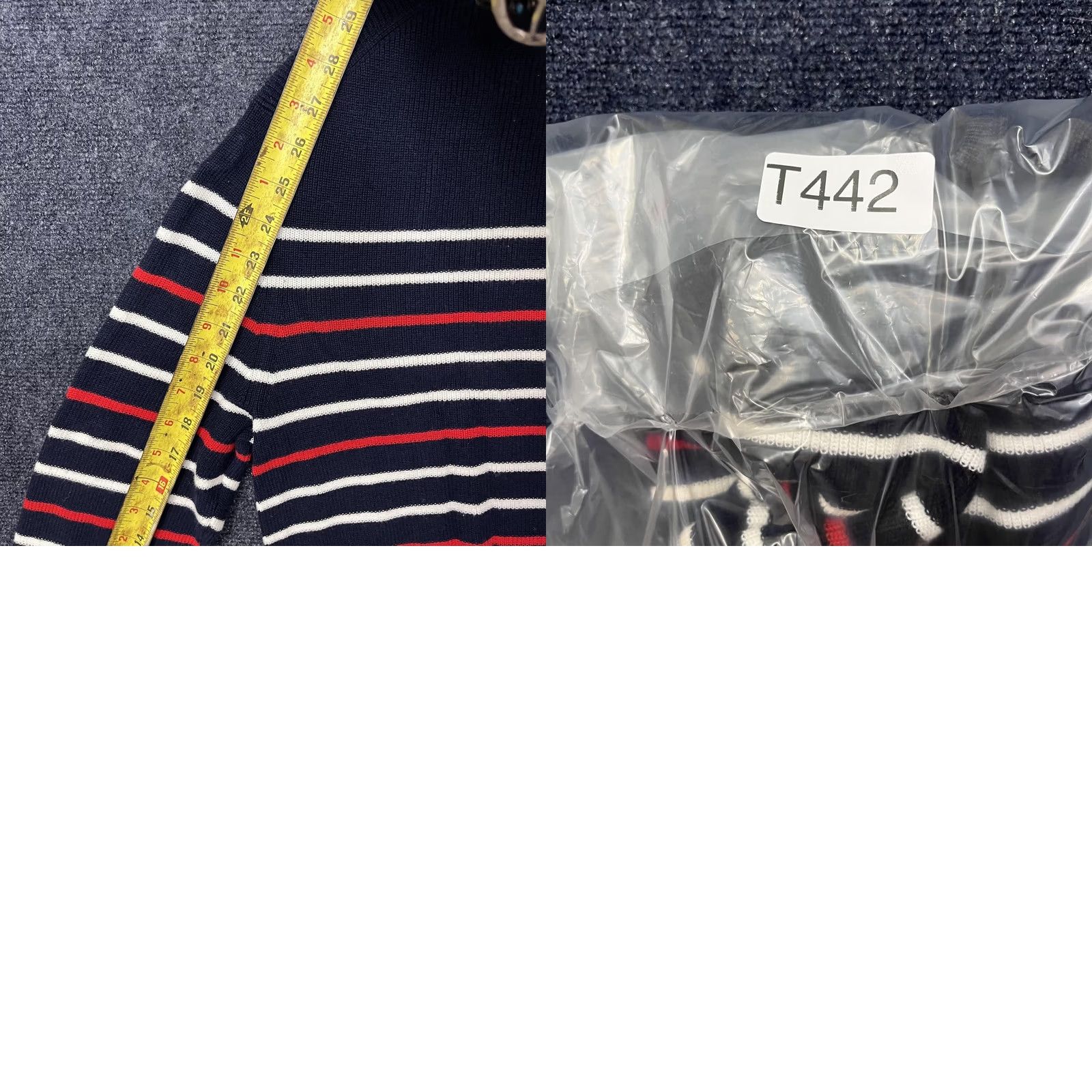 Express Express Sweater Mens Large Blue Striped 100% Cotton Crewneck Knit Pullover Size US L / EU 52-54 / 3 - 8 Thumbnail