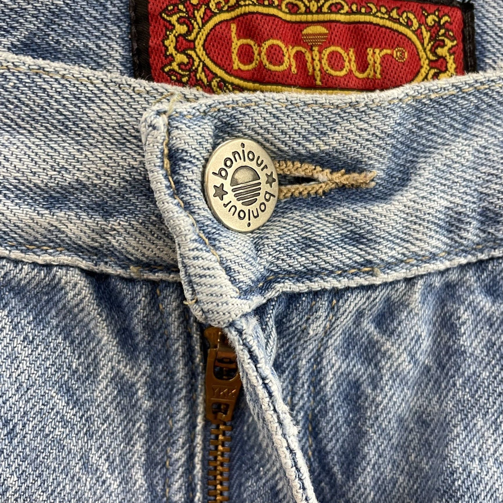 Vintage VINTAGE BonJour Jeans 80s Denim Women Petite High Waisted Tapered Leg 29 30 12P 27 Inseam Blue Size 34" / US 12 / IT 48 - 3 Thumbnail