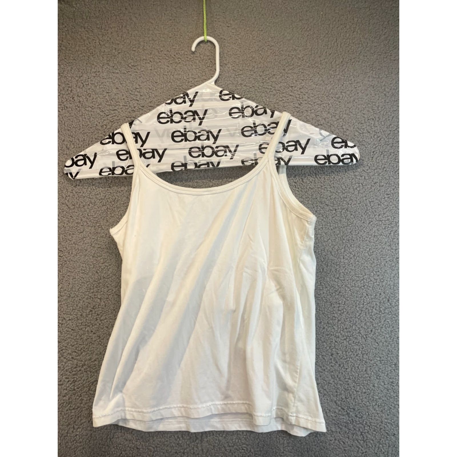 Vintage Womens Tank Top Shirt XL Blouse White Crew Neck Sleeveless Polyester Spandex Basic Regular Solid Size XL / US 12-14 / IT 48-50 - 6 Thumbnail
