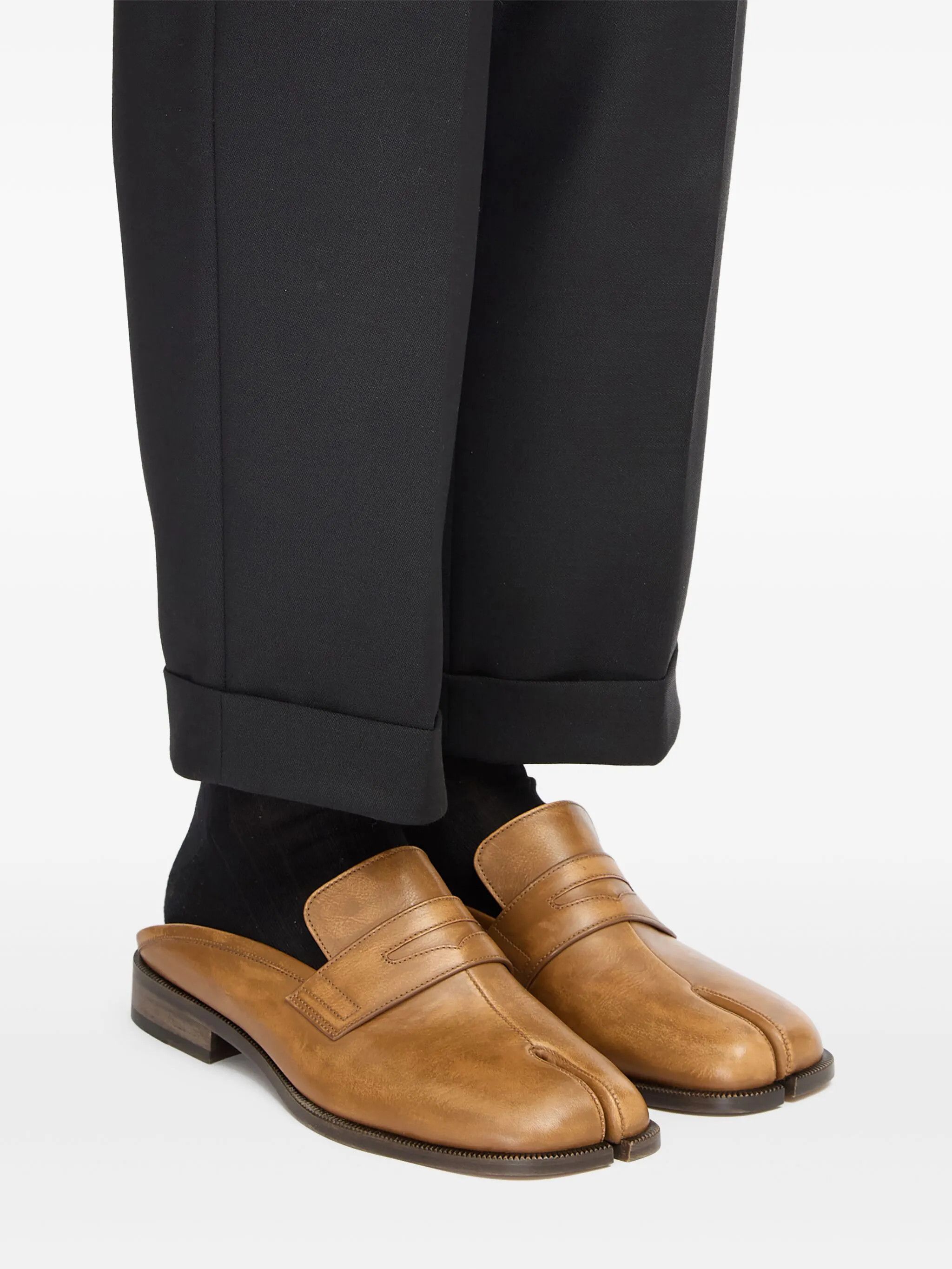 Maison Margiela oc11z0526 Tabi Loafers Mules in Light Brown Size US 7 / EU 40 - 6 Thumbnail