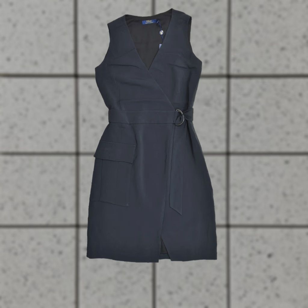 Ralph Lauren Polo Ralph Lauren Black Triacetate Blend Wrap Dress V-Neck Size 2 Size XS / US 0-2 / IT 36-38 - 1 Thumbnail