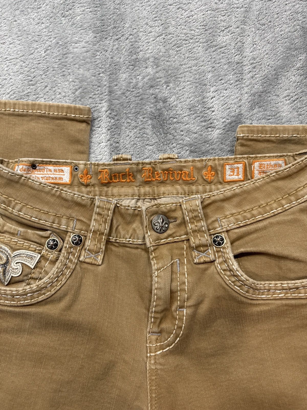 Rock Revival Beige/Brown Rock revival jeans 31/32 Size US 31 - 6 Thumbnail
