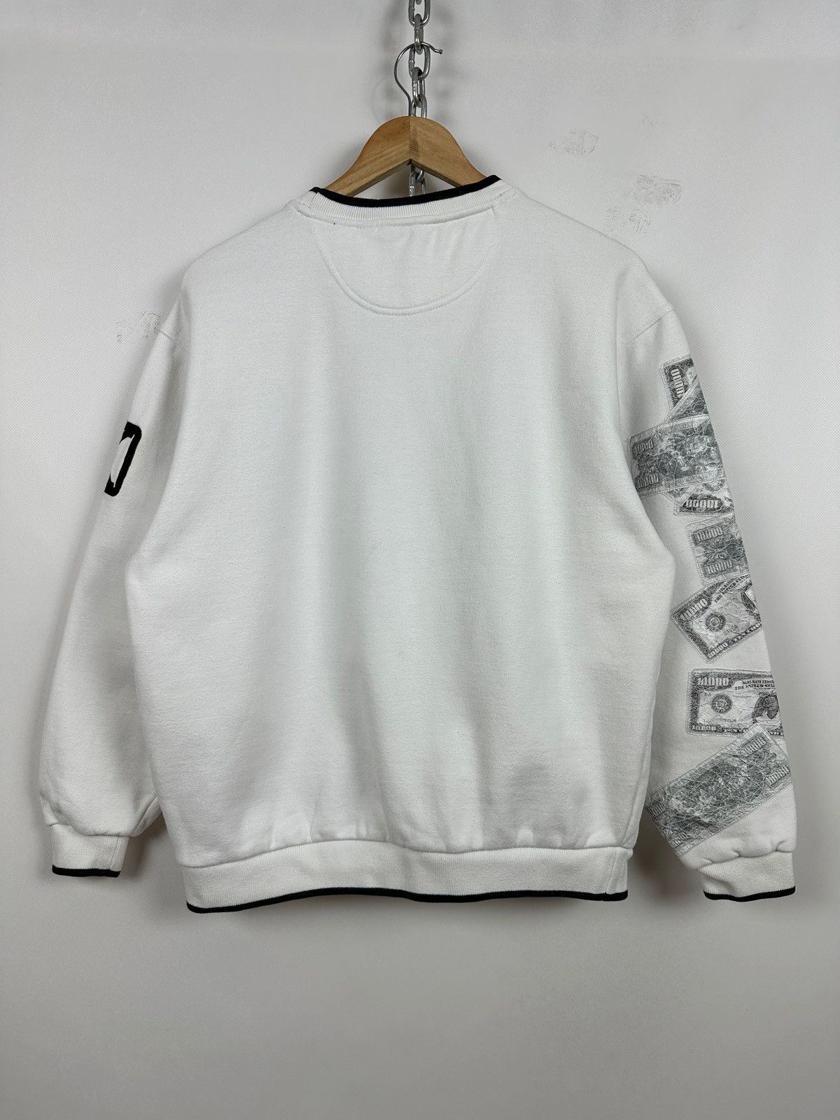Karl Kani 90s Vintage Karl Kani Big Logo Dollar $ White Sweatshirt Size US S / EU 44-46 / 1 - 2 Thumbnail