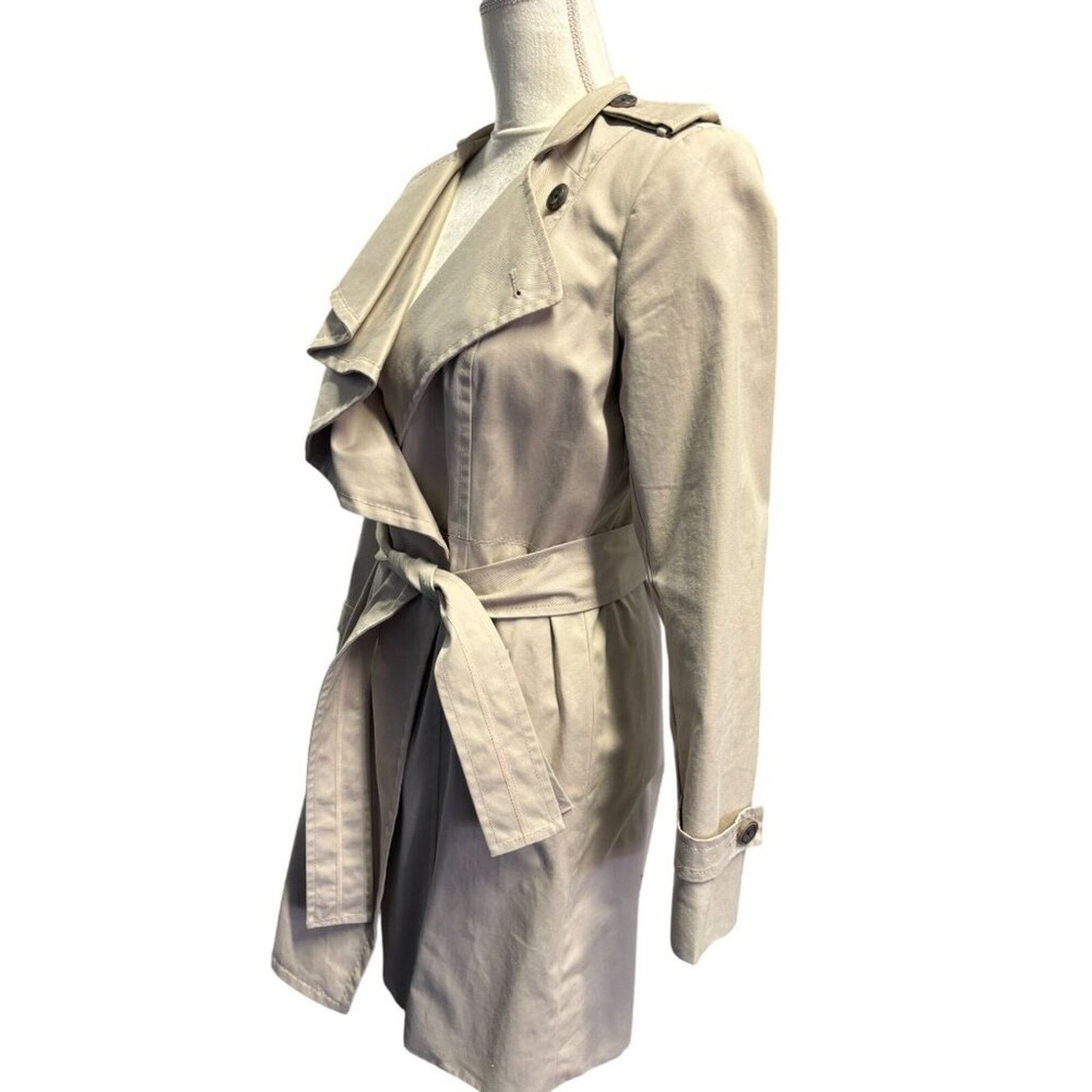 Diane von Furstenberg Diane Von Furstenberg Beige Belted Trench Coat Womens Size 4 Size XS / US 0-2 / IT 36-38 - 5 Thumbnail