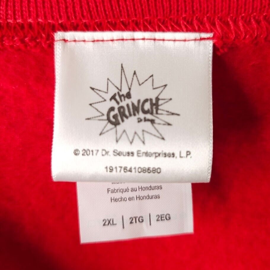 Other The Grinch Christmas Sweatshirt Mens Size 2XL Red Naughty Size US XXL / EU 58 / 5 - 4 Thumbnail