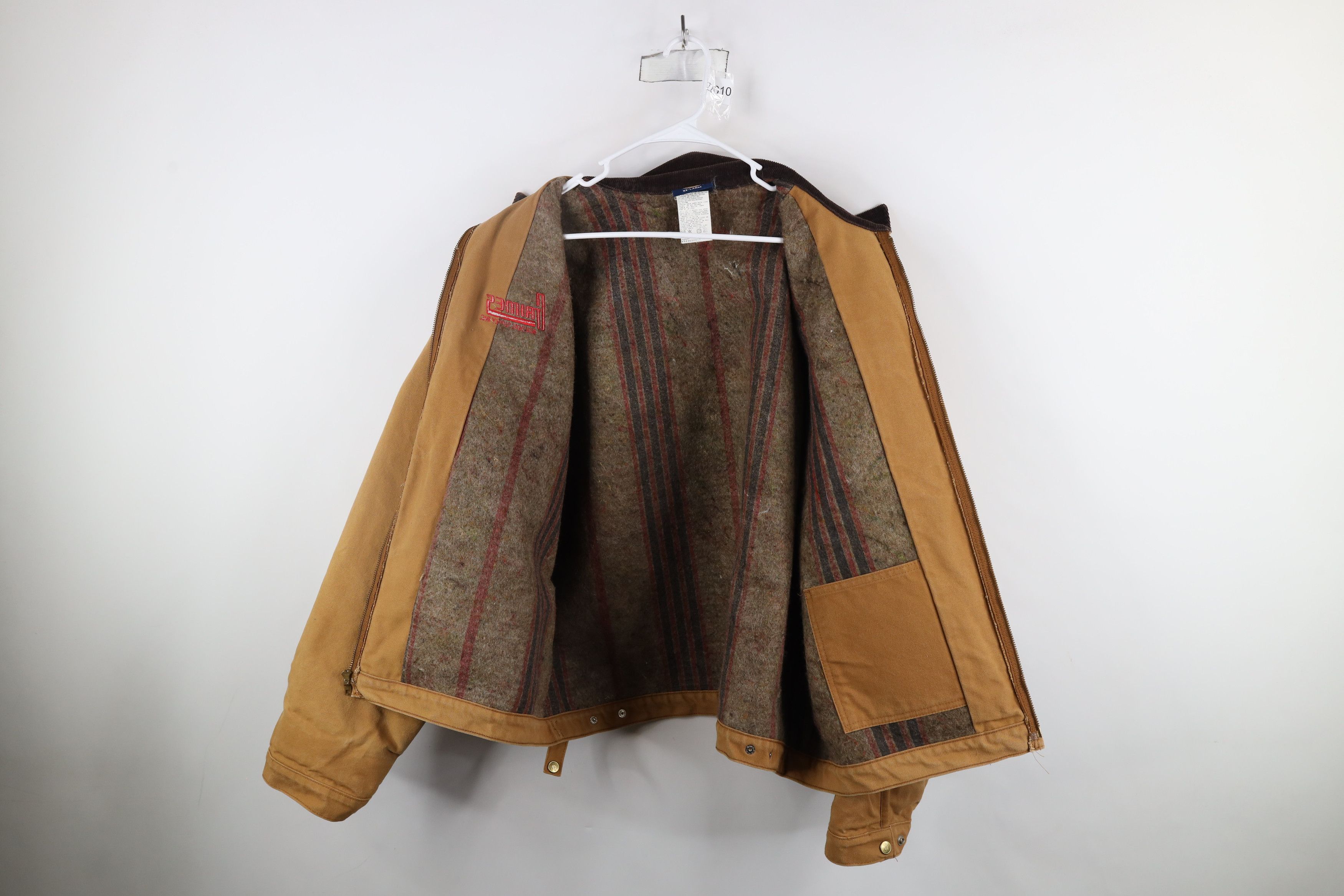 Dickies × Vintage Vintage 90s Dickies Blanket Lined Detroit Jacket Duck Brown Size US XXL / EU 58 / 5 - 9 Thumbnail