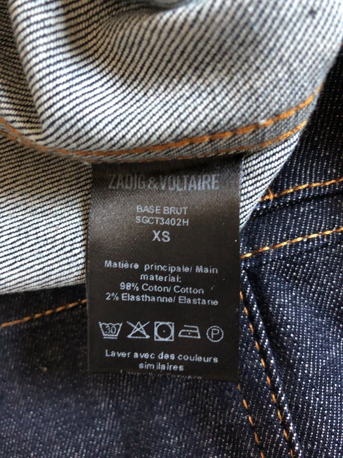 Zadig & Voltaire Zadig & Voltaire Dark Blue Slim Denim Jacket XS Cotton Size US XS / EU 42 / 0 - 6 Thumbnail
