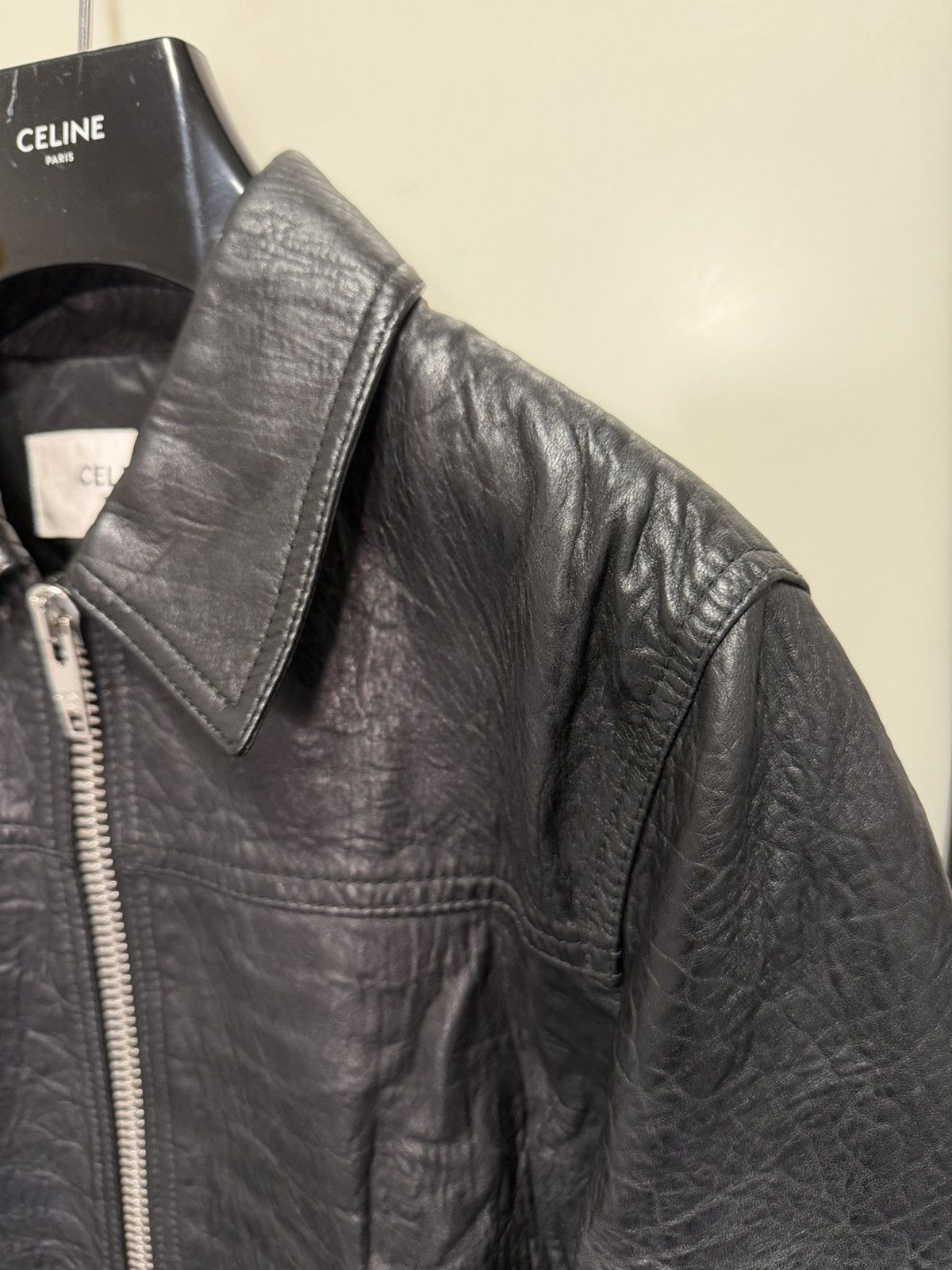 Celine UNRELEASED - SS24 Crystal Logo Lamb Blouson Size US S / EU 44-46 / 1 - 10 Thumbnail