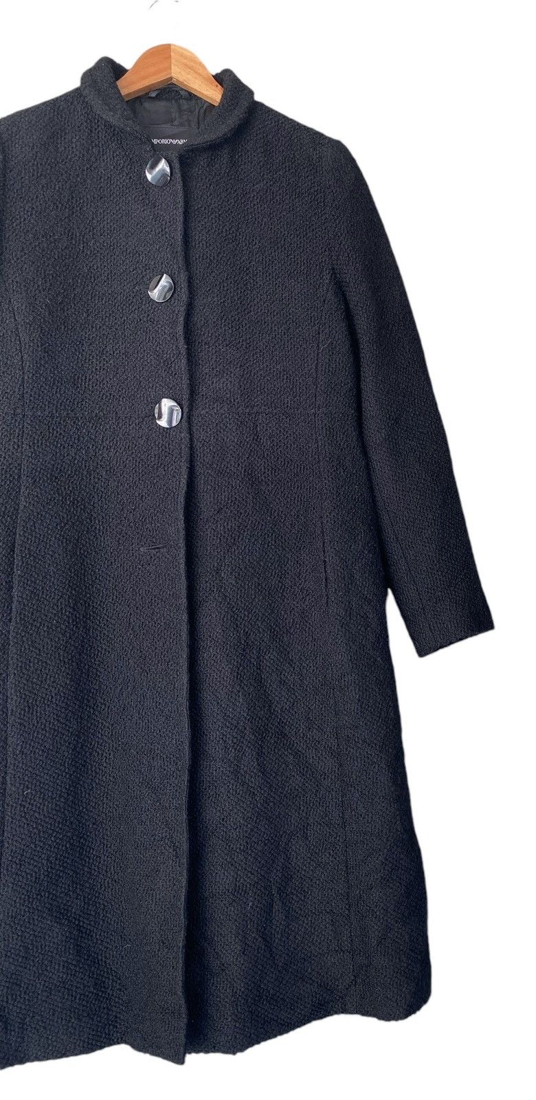 Giorgio Armani Archival Clothing Black EMPORIO ARMANI Button Parka Size S / US 4 / IT 40 - 2 Thumbnail