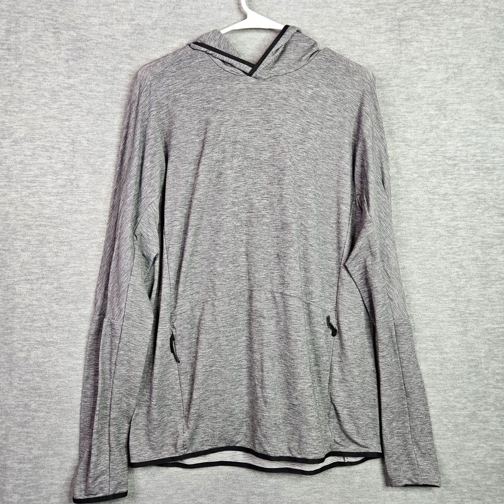 Vintage Hill City Men’s M Gray Lightweight Hoodie Pullover Activewear Regular Fit Raglan Sleeve Logo Size US M / EU 48-50 / 2 - 2 Thumbnail