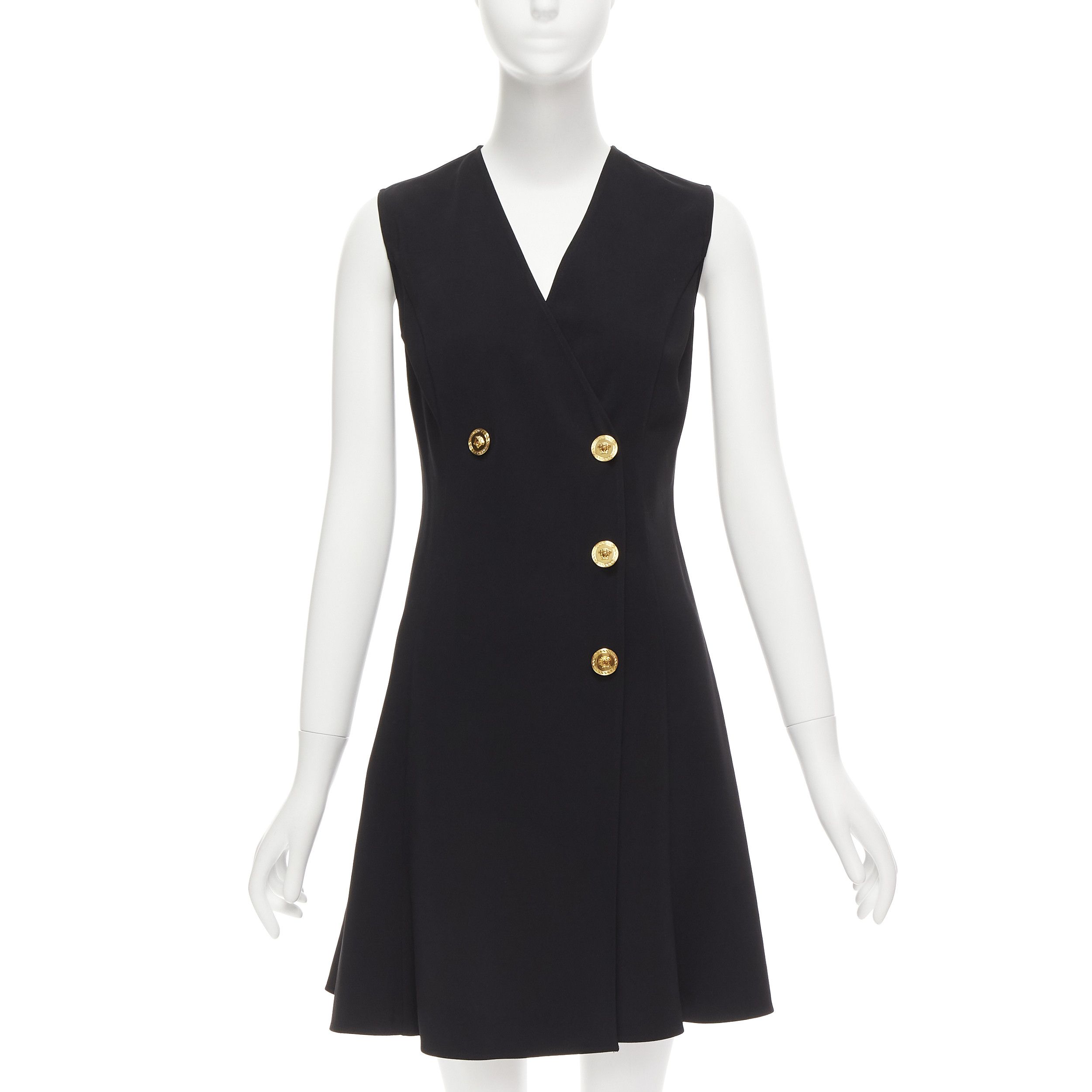 Versace Versace Black gold chain print dress | Grailed