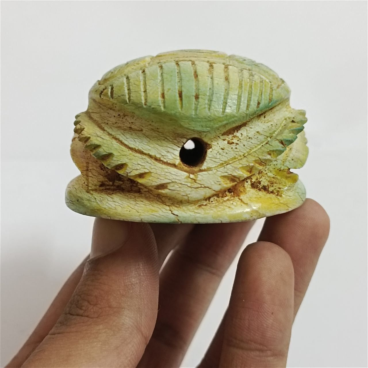 Handmade Hand-carved Egyptian Scarab – Vintage Stone Art, Size ONE SIZE - 8 Thumbnail