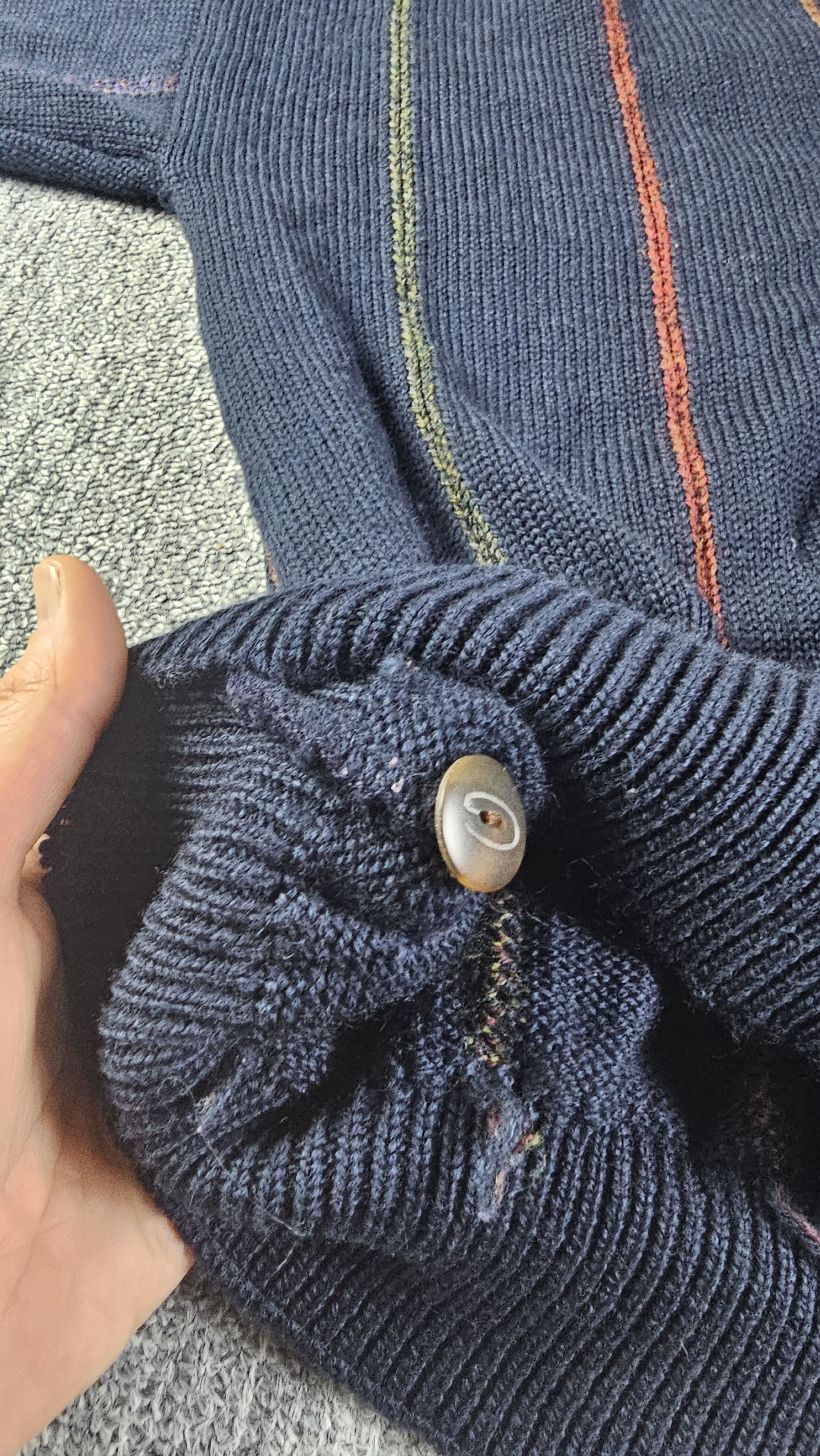 Gant Vintage Gant Cardigan Men M Relaxed Navy Striped Wool 90s Size US M / EU 48-50 / 2 - 6 Thumbnail