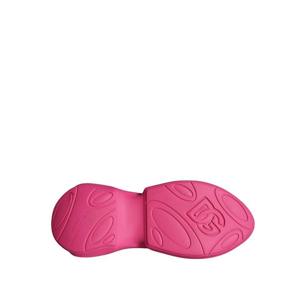 Dolce & Gabbana Dolce & Gabbana Pink Logo Print Slip On Socks Sneakers Shoes Size US 11 / EU 44 - 6 Thumbnail