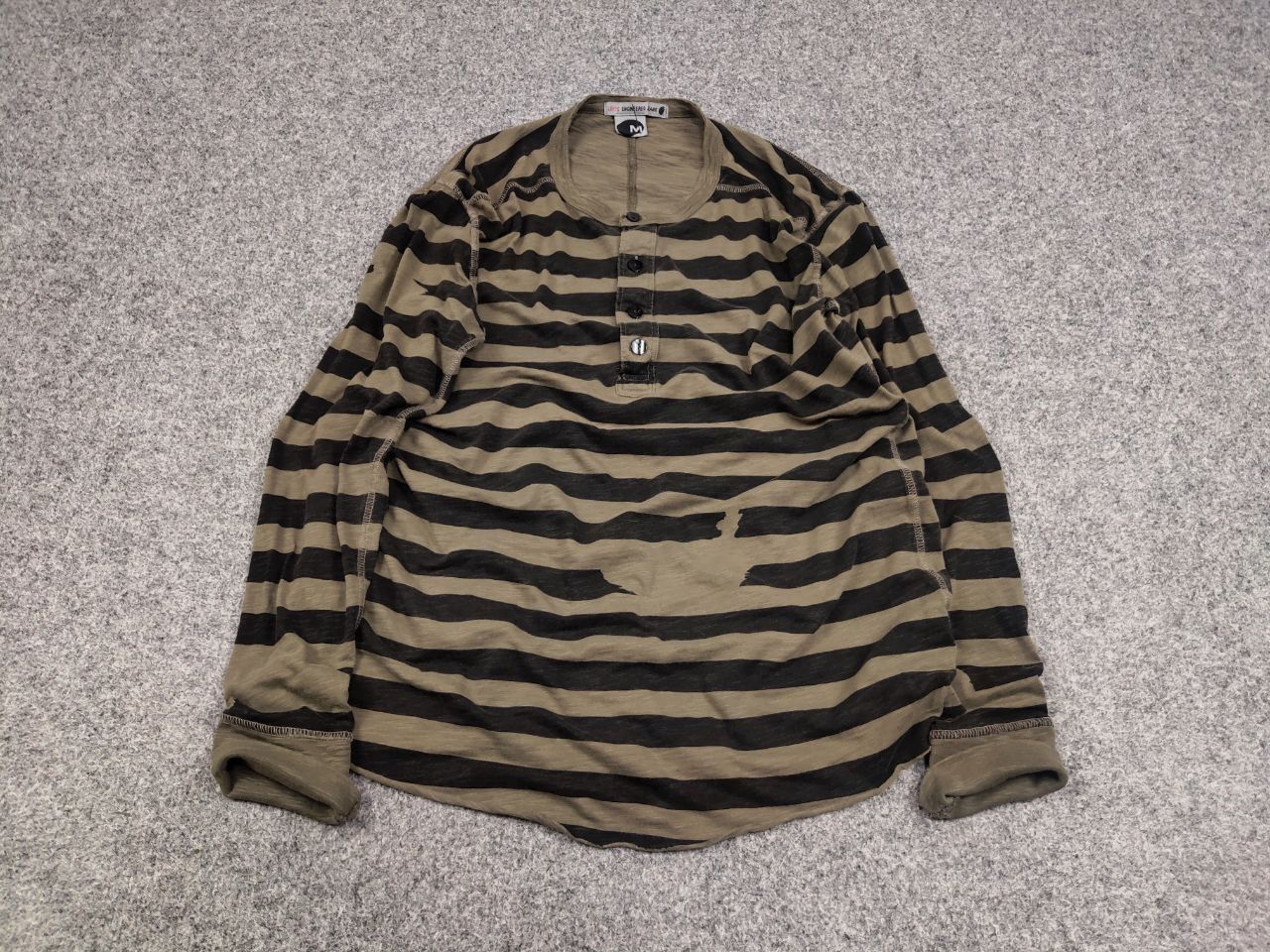 Levi's Vintage 90's Levis Engineered Military Striped Long Sleeve Size US M / EU 48-50 / 2 - 2 Thumbnail