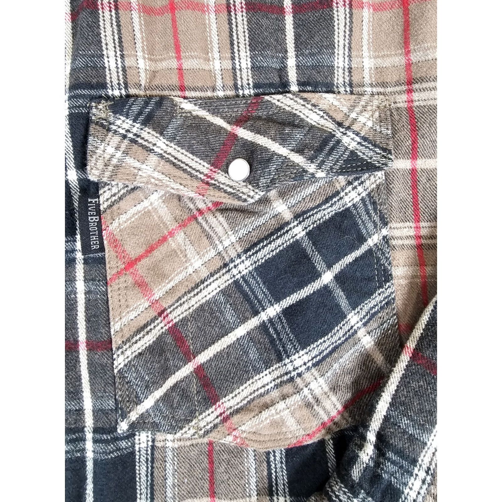 Vintage VINTAGE Five Brother Flannel Shirt Pearl Snap Plaid Cotton Men's 3XL Tall Button-Up Size US XXL / EU 58 / 5 - 5 Thumbnail