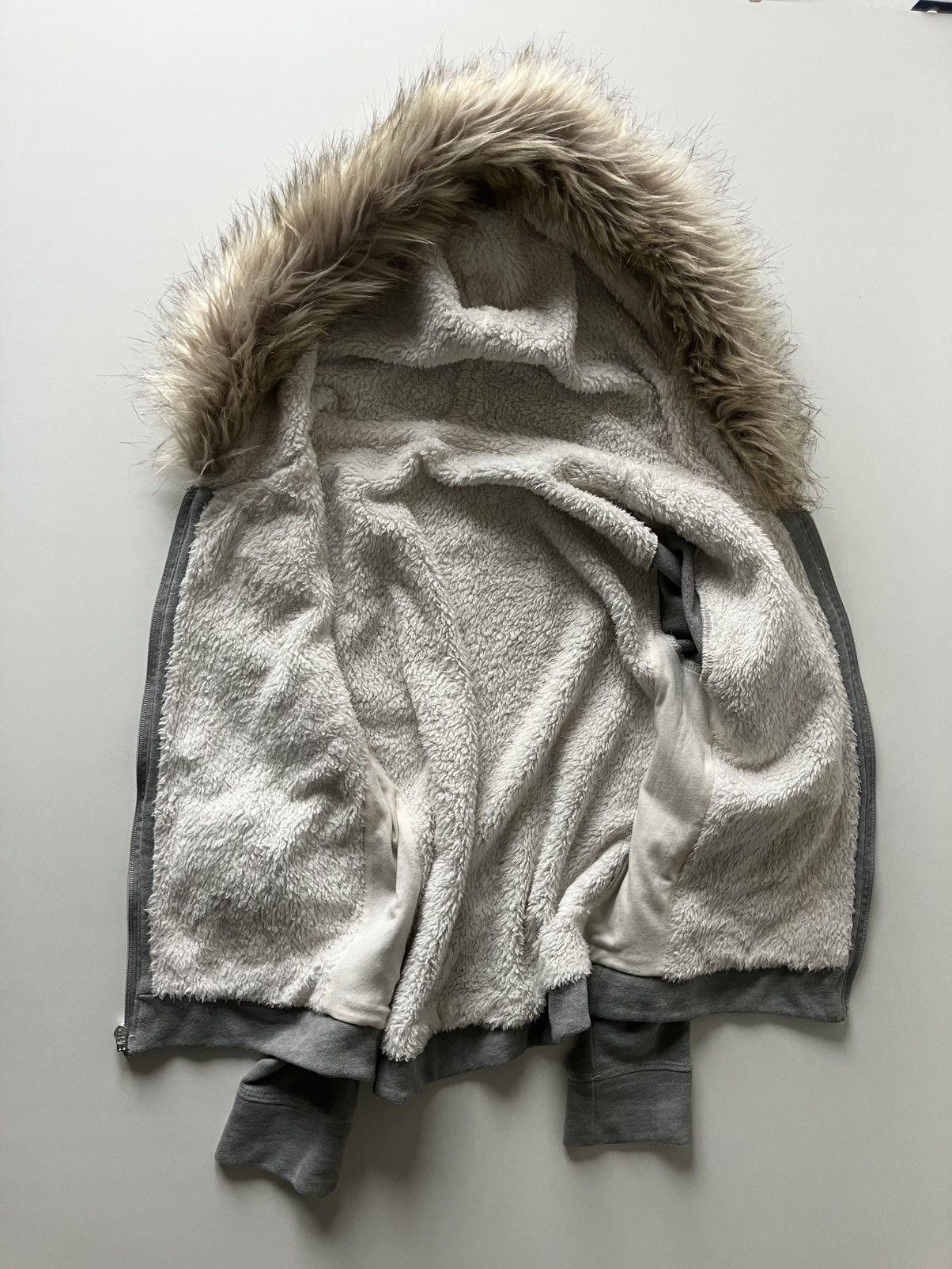 Other Faux fur hood zip up quilted hoodie grey no faith style Size M / US 6-8 / IT 42-44 - 2 Thumbnail