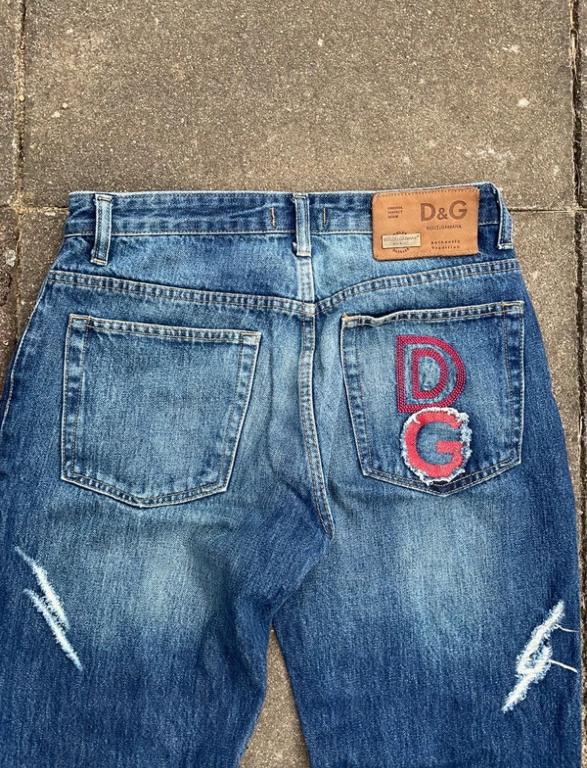 Dolce & Gabbana Vintage Dolce & Gabbana Distressed Jeans Size US 29 - 3 Thumbnail