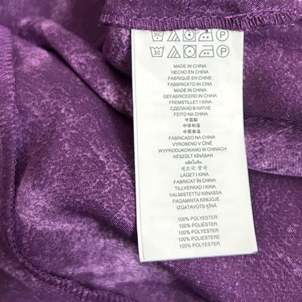Michael Kors Michael Kors l Purple Marbled Satin Shirt Dress Size 10 Size L / US 10 / IT 46 - 8 Thumbnail