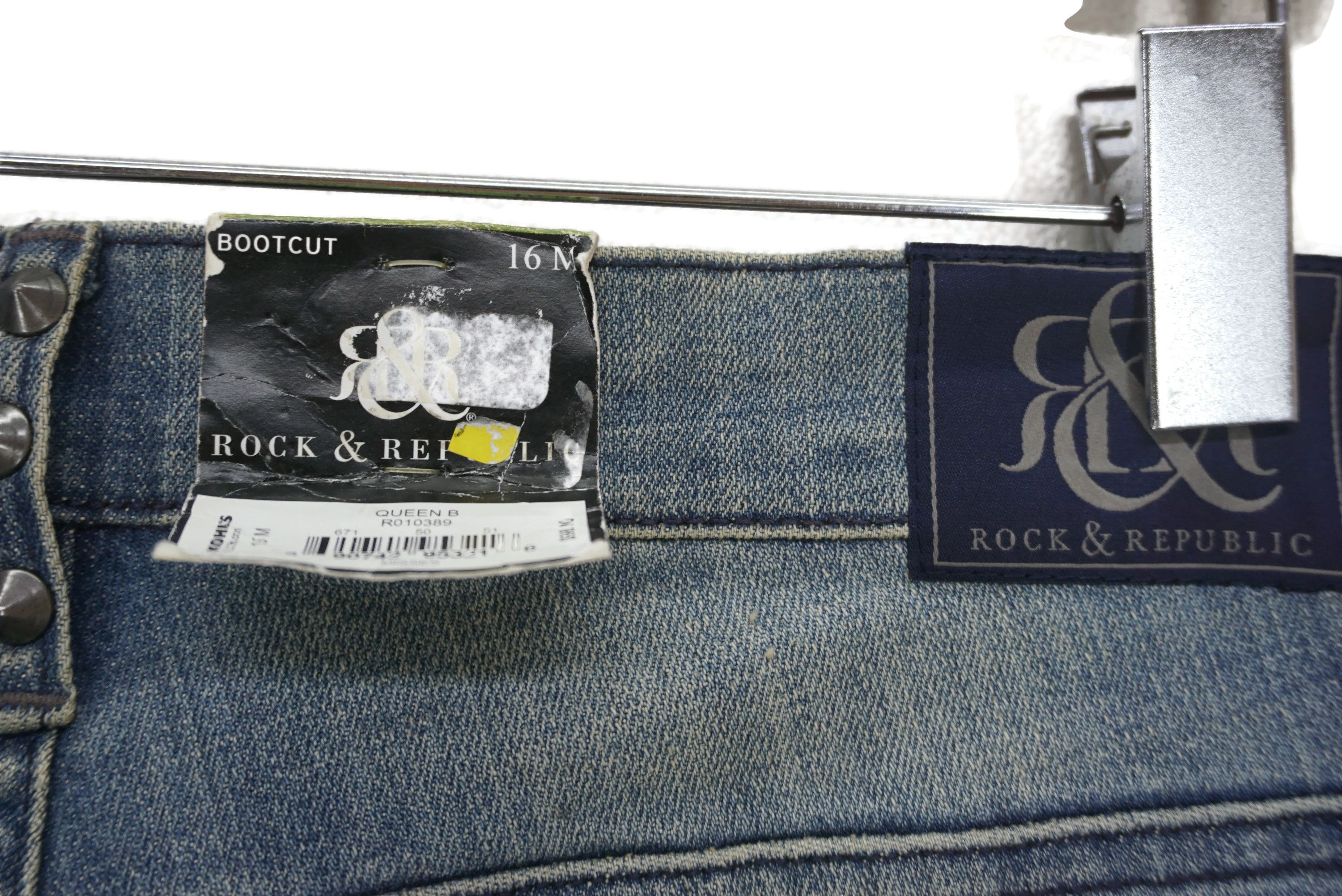 Rock & Republic Kasandra Jeans fits W38xL33 Bondage Bootcut Studded Denim Size 38" / US 16 / IT 52 - 10 Thumbnail