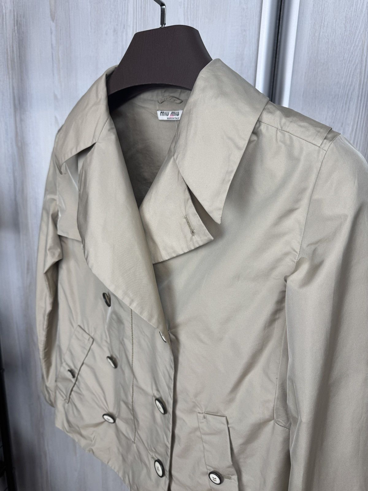Miu Miu Miu Miu beige double breasted short coat Size S / US 4 / IT 40 - 7 Thumbnail