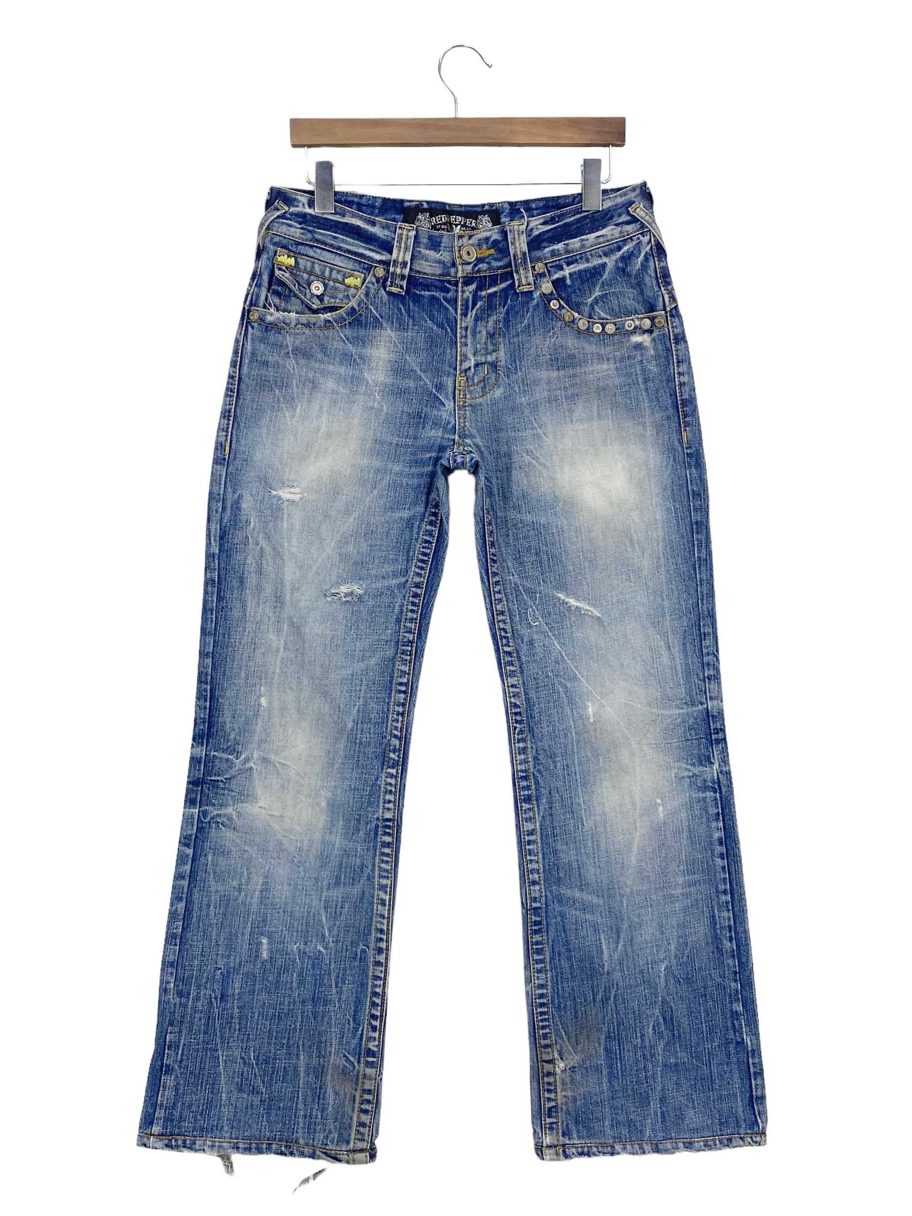 Japanese Brand Red Pepper Jeans Flare Jeans Distressed Jeans Size US 30 / EU 46 - 2 Thumbnail