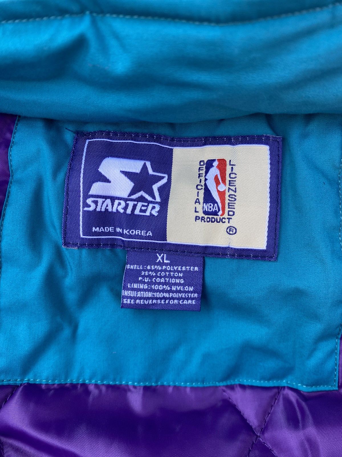 Starter NBA Charlotte Hornets Big LoGo Zip out hoodie Size US L / EU 52-54 / 3 - 5 Thumbnail