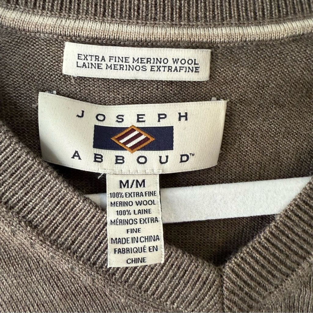 Joseph Abboud Joseph Abboud Brown V-Neck Sweater Size US M / EU 48-50 / 2 - 3 Thumbnail