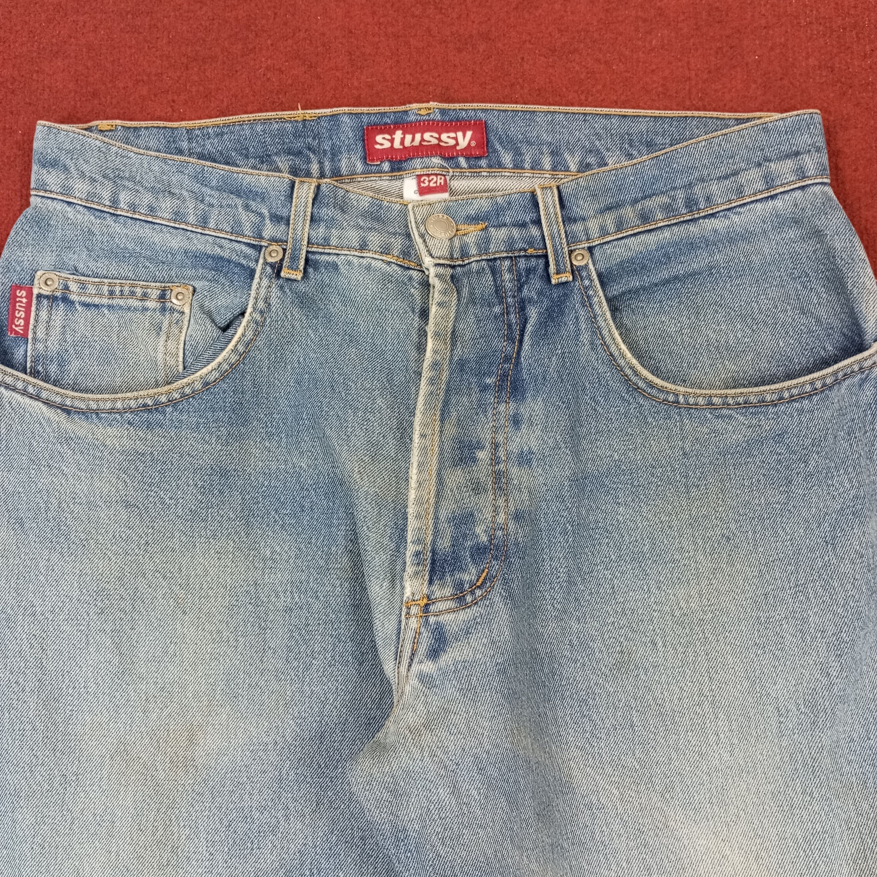 Stussy × Vintage Stussy Made In USA Streetwear Custom Art Jeans c217n28 Size US 32 / EU 48 - 5 Thumbnail