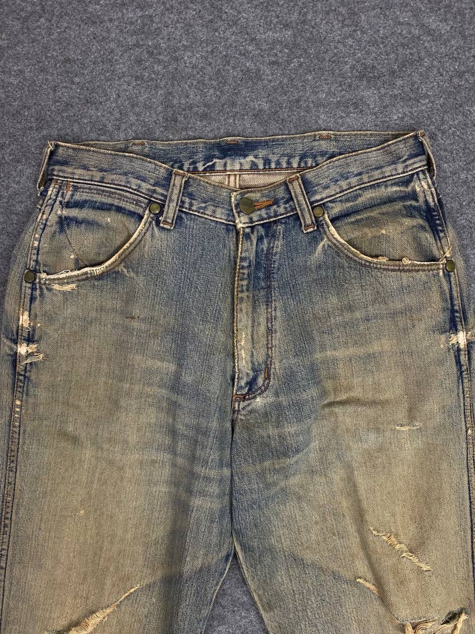 Vintage vintage wrangler distressed denim nice design Size US 32 / EU 48 - 9 Thumbnail